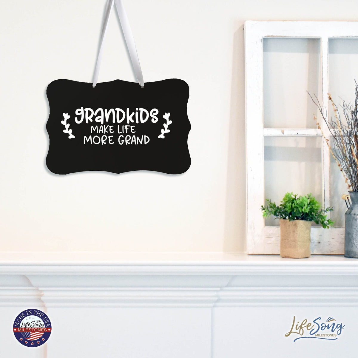 Every Day Inspirational Hanging Wall Plaque - Grandkids Make Life - LifeSong Milestones