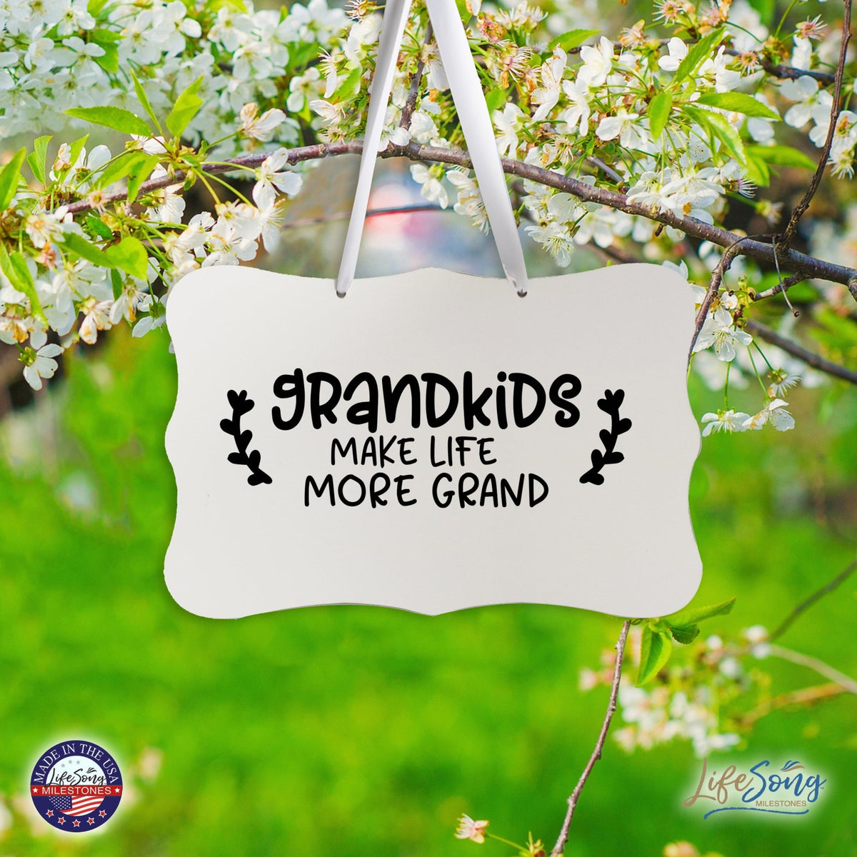 Every Day Inspirational Hanging Wall Plaque - Grandkids Make Life - LifeSong Milestones