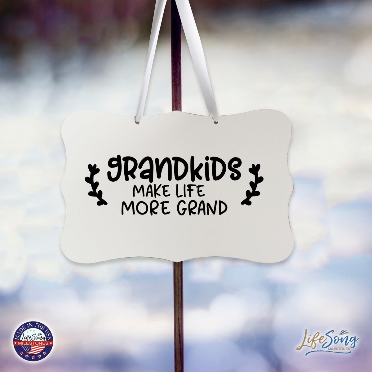 Every Day Inspirational Hanging Wall Plaque - Grandkids Make Life - LifeSong Milestones