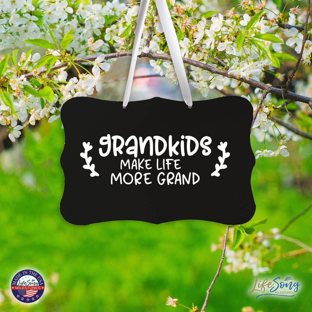 Every Day Inspirational Hanging Wall Plaque - Grandkids Make Life - LifeSong Milestones