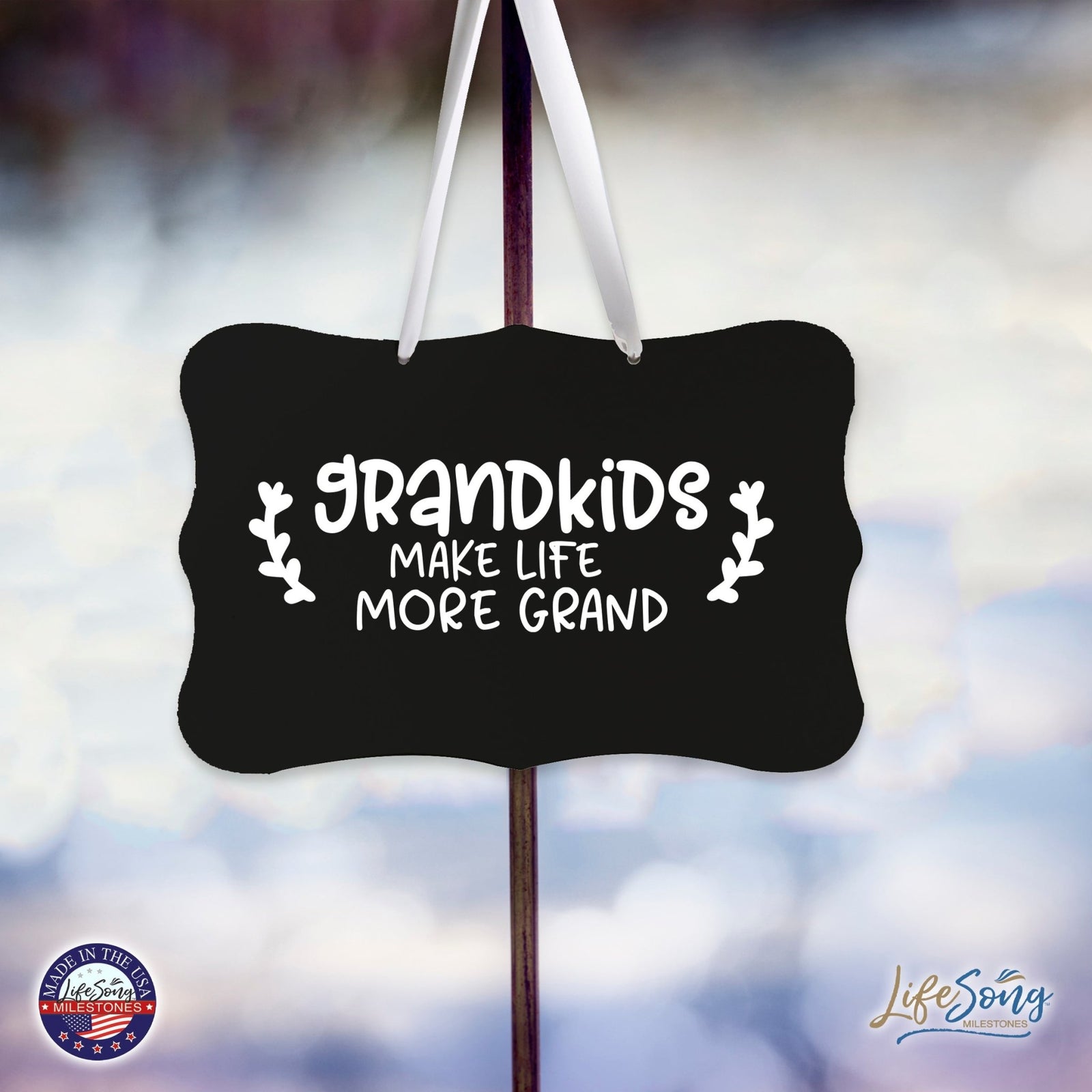 Every Day Inspirational Hanging Wall Plaque - Grandkids Make Life - LifeSong Milestones