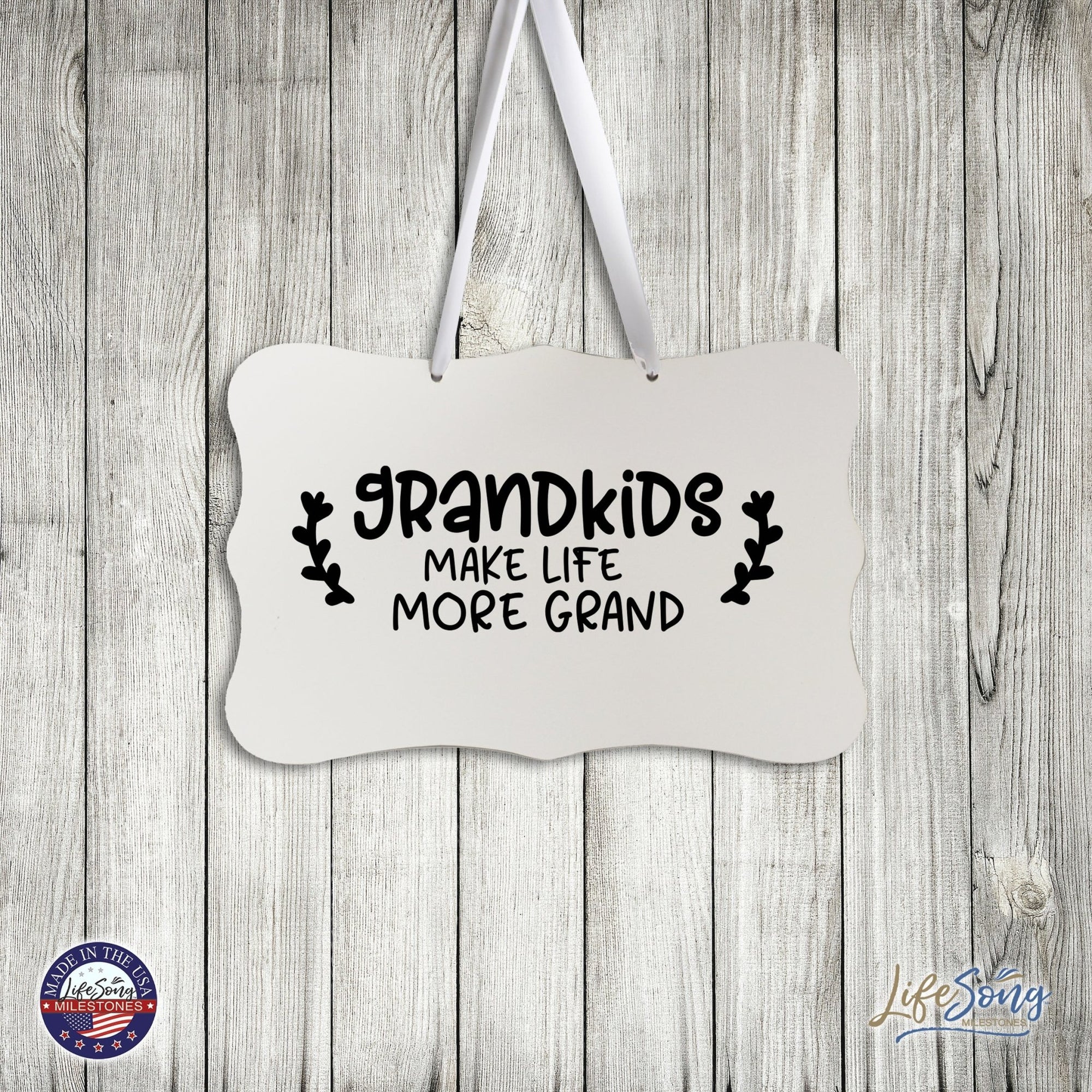 Every Day Inspirational Hanging Wall Plaque - Grandkids Make Life - LifeSong Milestones