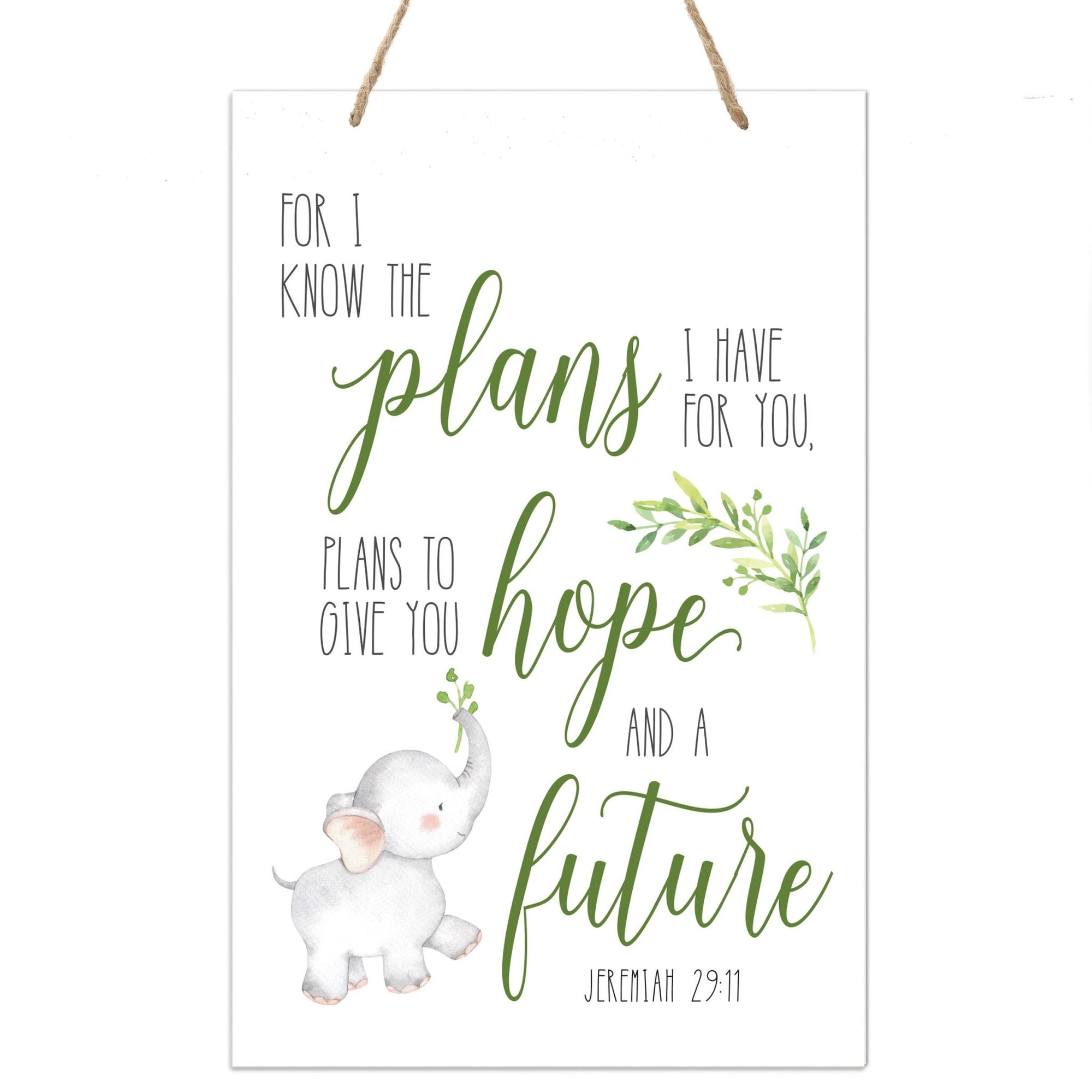 Every Day Inspirational Nursery Hanging Wall Plaque - Jeremiah 29:11 - LifeSong Milestones
