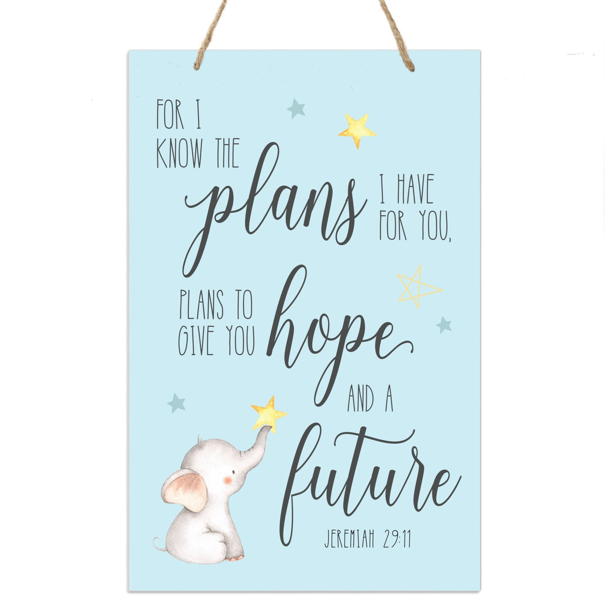 Every Day Inspirational Nursery Hanging Wall Plaque - Jeremiah 29:11 - LifeSong Milestones