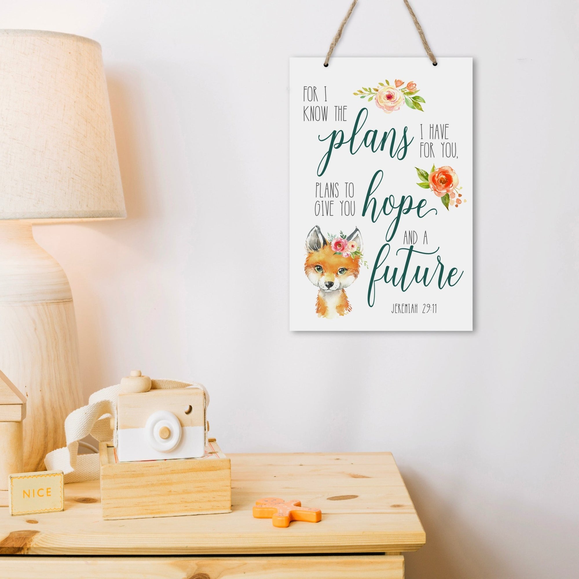 Every Day Inspirational Nursery Hanging Wall Plaque - Jeremiah 29:11 - LifeSong Milestones