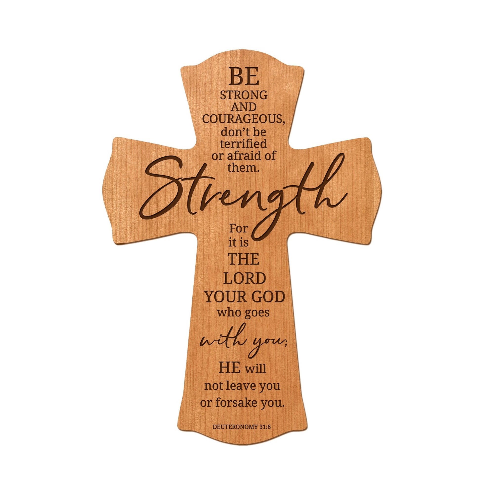 Every Day Wall Cross 8” x 11.25” - Be Strong and Courageous - LifeSong Milestones