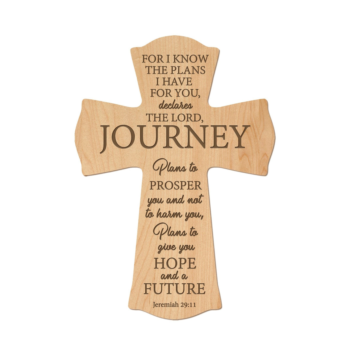 Every Day Wall Cross 8” x 11.25” - For I Know The Plans - LifeSong Milestones