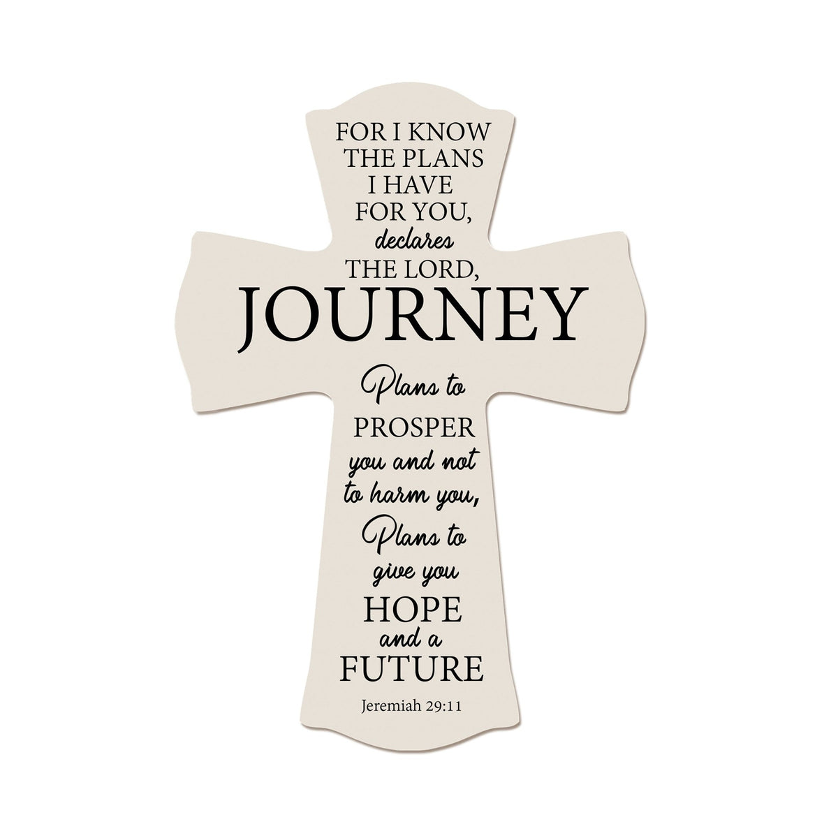 Every Day Wall Cross 8” x 11.25” - For I Know The Plans - LifeSong Milestones