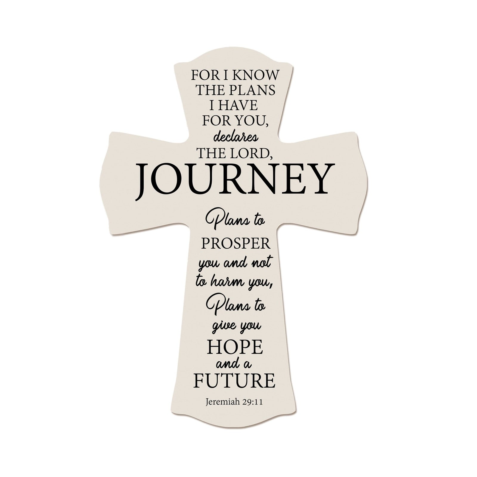 Every Day Wall Cross 8” x 11.25” - For I Know The Plans - LifeSong Milestones