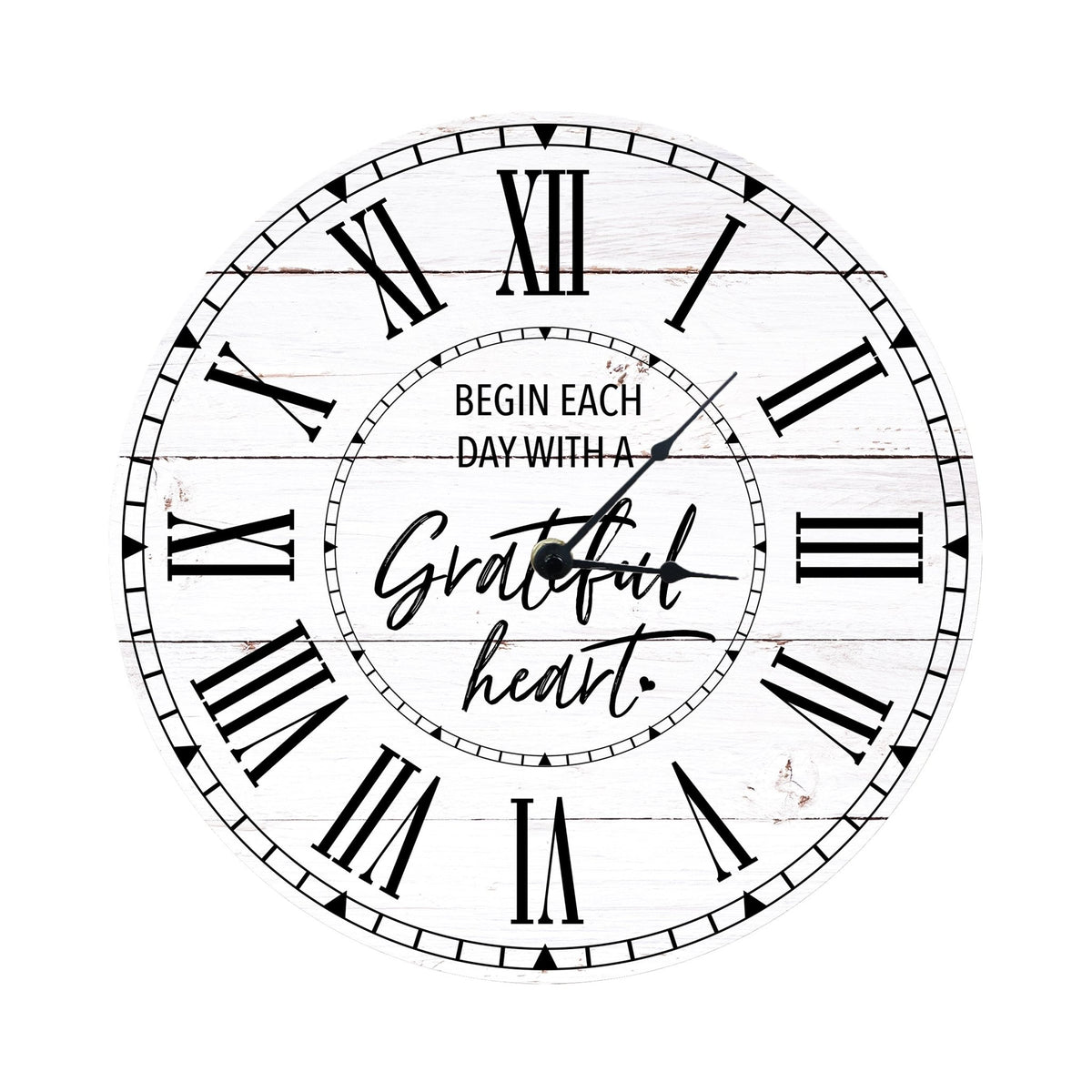 Everyday Home and Family Clock 12” x .0125” Begin Each Day - LifeSong Milestones