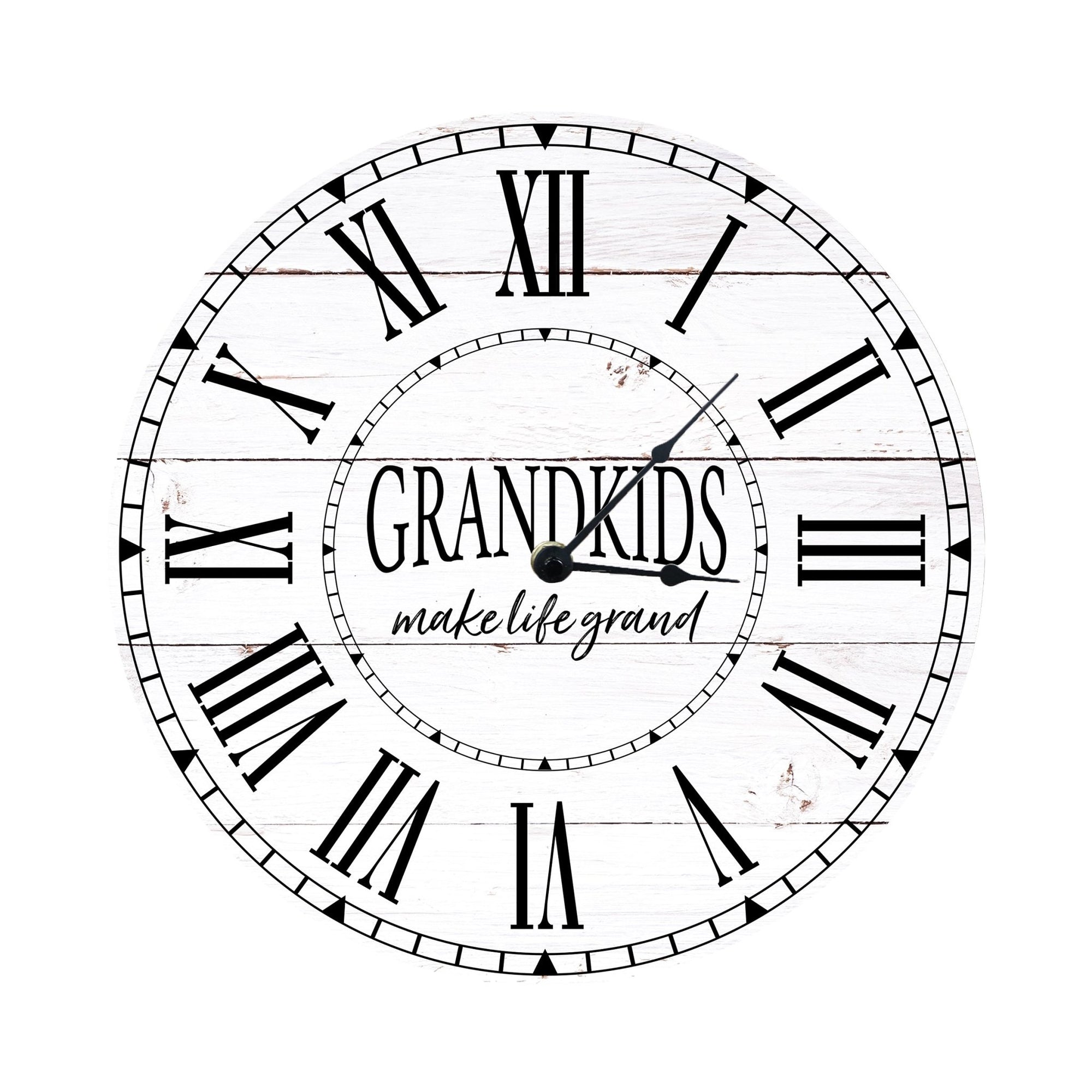 Everyday Home and Family Clock 12” x .0125” Grandkids Make Life Grand - LifeSong Milestones