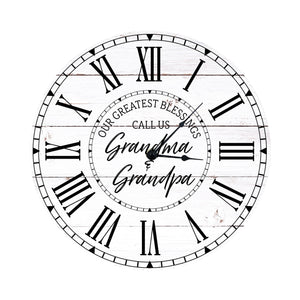 Everyday Home and Family Clock 12” x .0125” Grandma Greatest Blessing - LifeSong Milestones