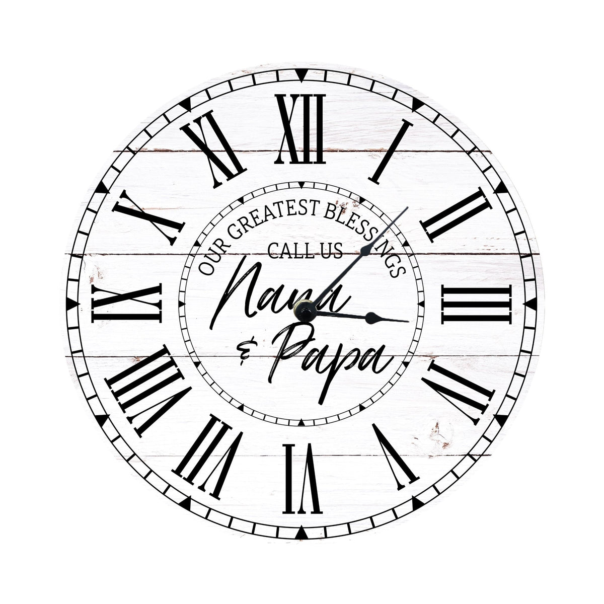 Everyday Home and Family Clock 12” x .0125” Nana Greatest Blessing - LifeSong Milestones