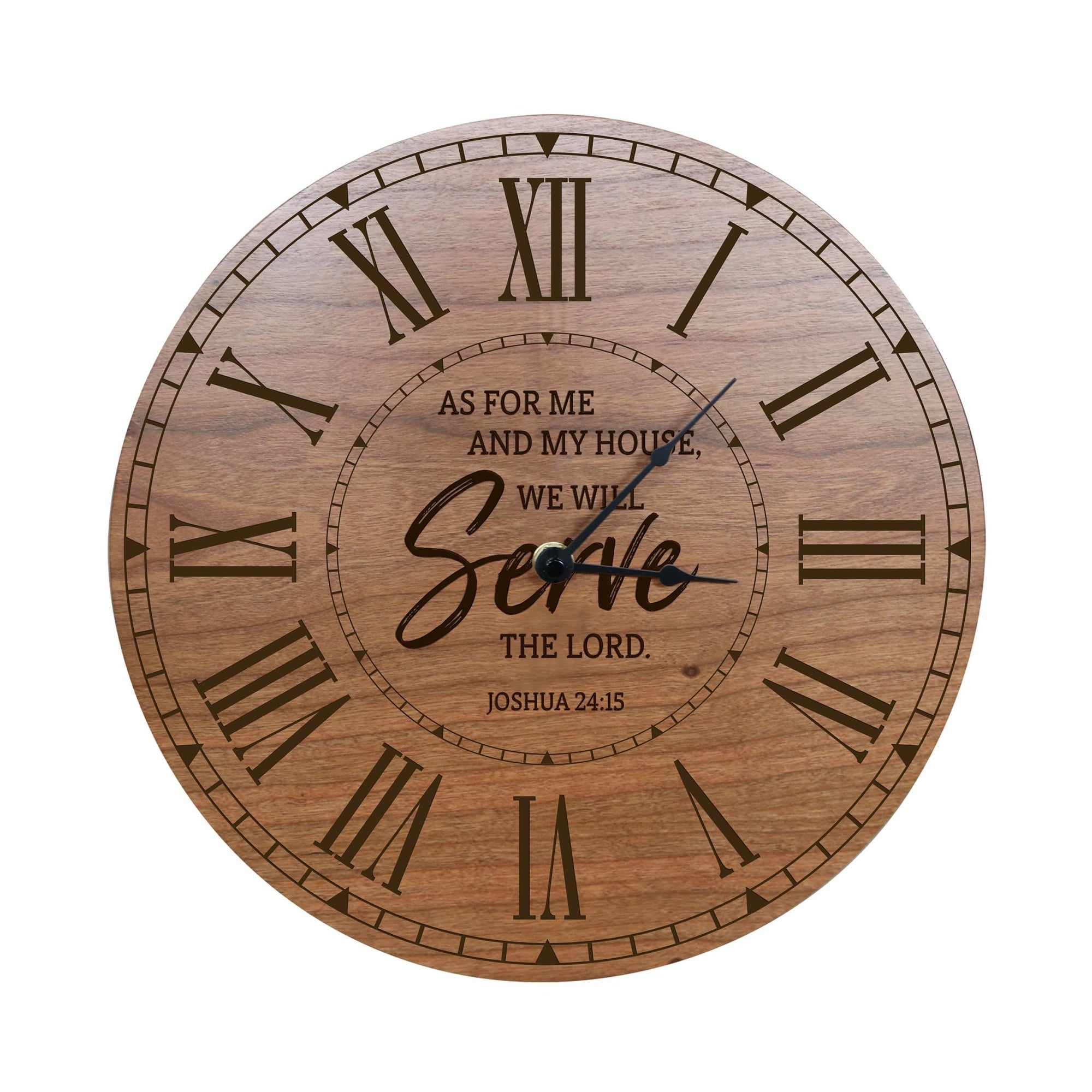 Everyday Home and Family Clock 12” x .75” As For Me and My House - LifeSong Milestones
