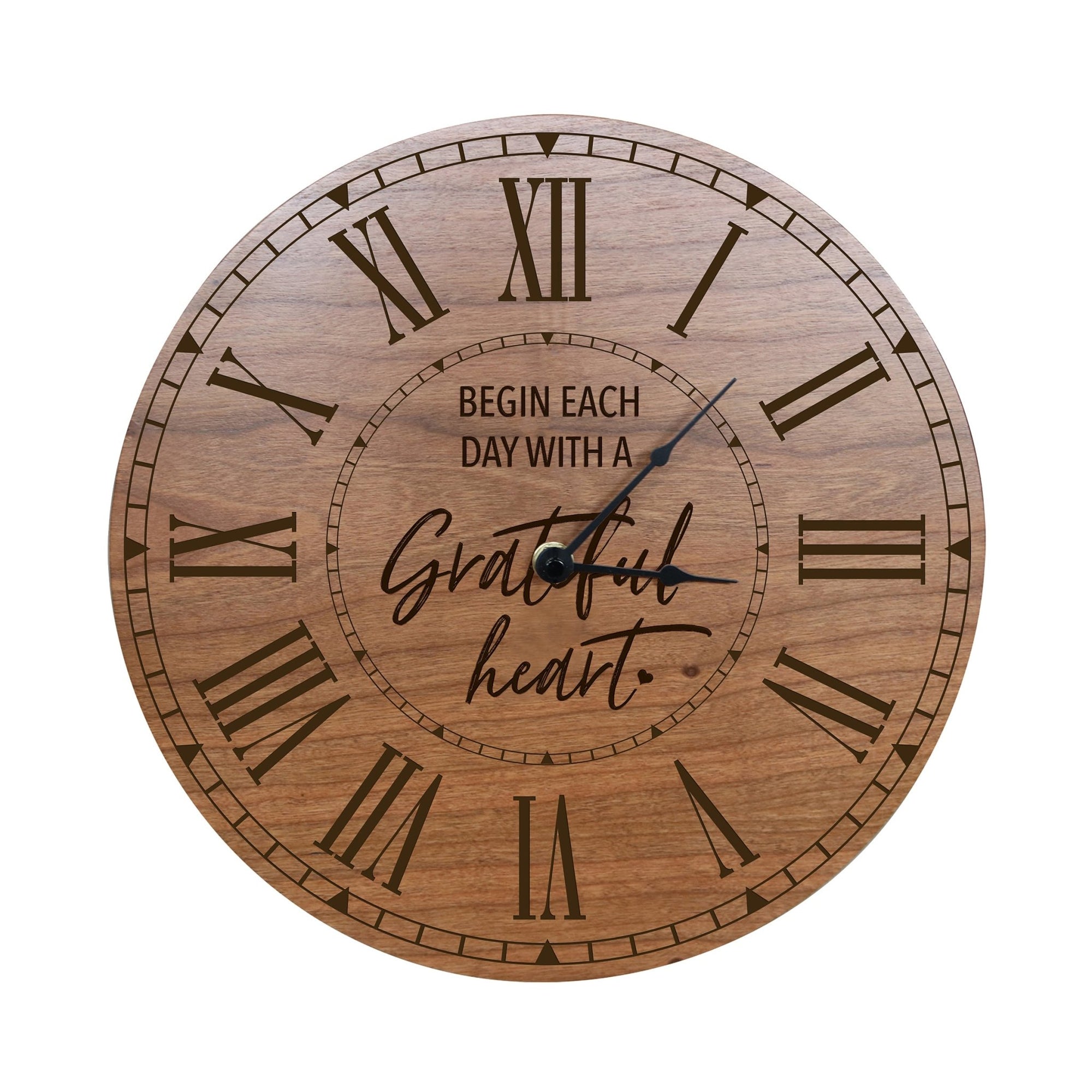 Everyday Home and Family Clock 12” x .75” Begin Each Day - LifeSong Milestones
