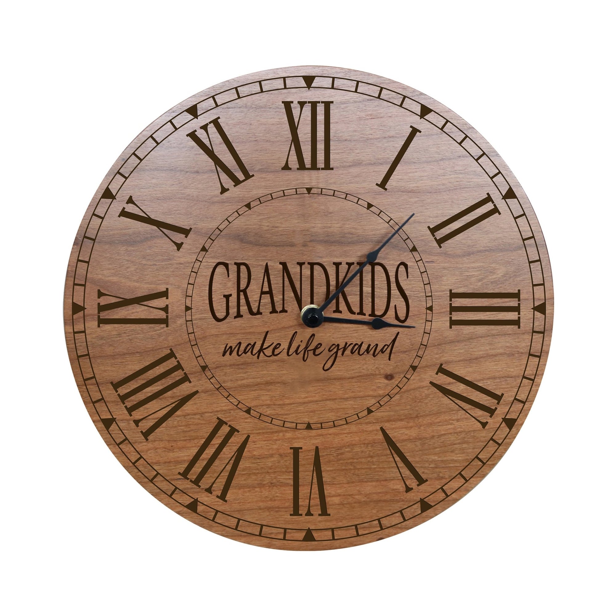 Everyday Home and Family Clock 12” x .75” Grandkids Make Life Grand - LifeSong Milestones