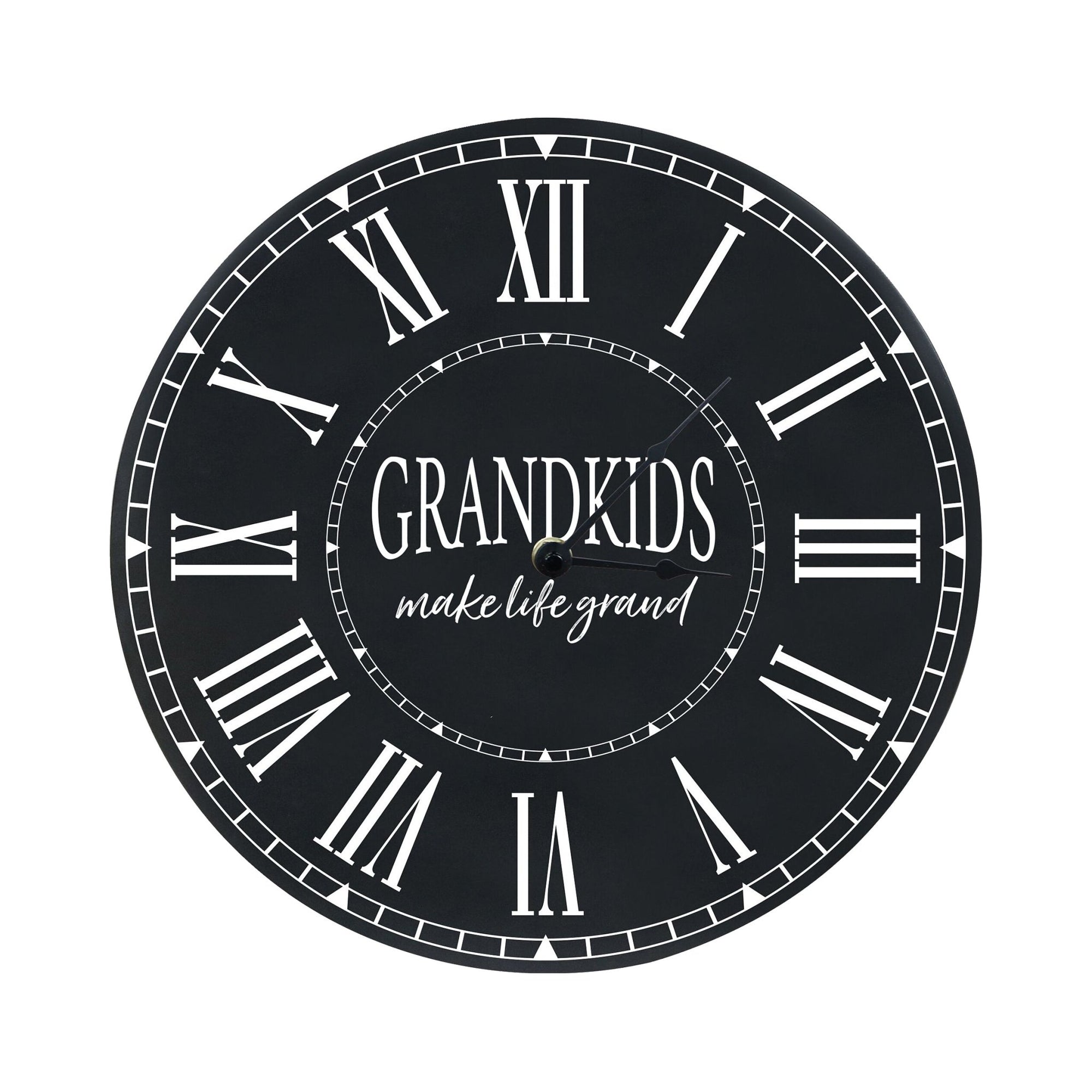 Everyday Home and Family Clock 12” x .75” Grandkids Make Life Grand - LifeSong Milestones