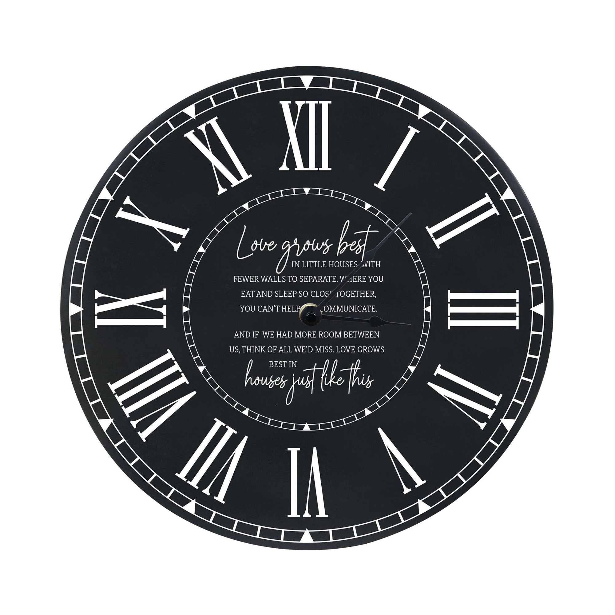 Everyday Home and Family Clock 12” x .75” Love Grows Best - LifeSong Milestones