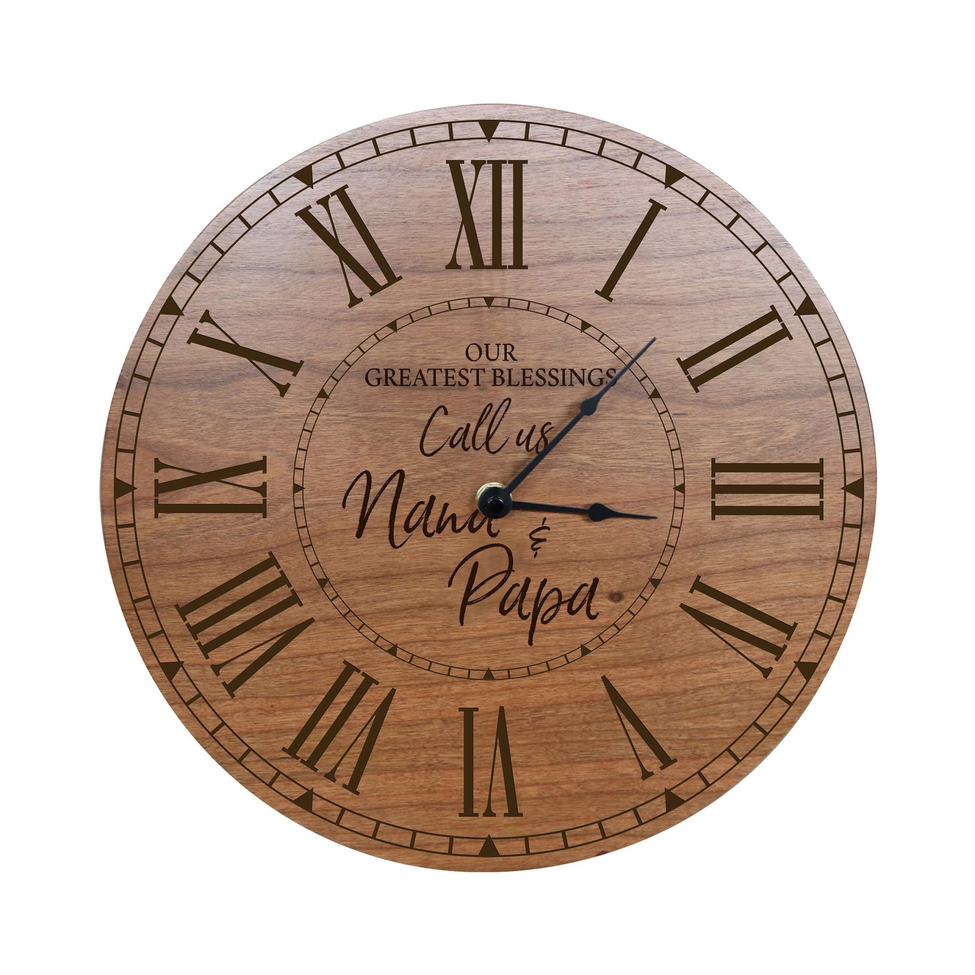 Everyday Home and Family Clock 12” x .75” Nana Papa Greatest Blessings - LifeSong Milestones
