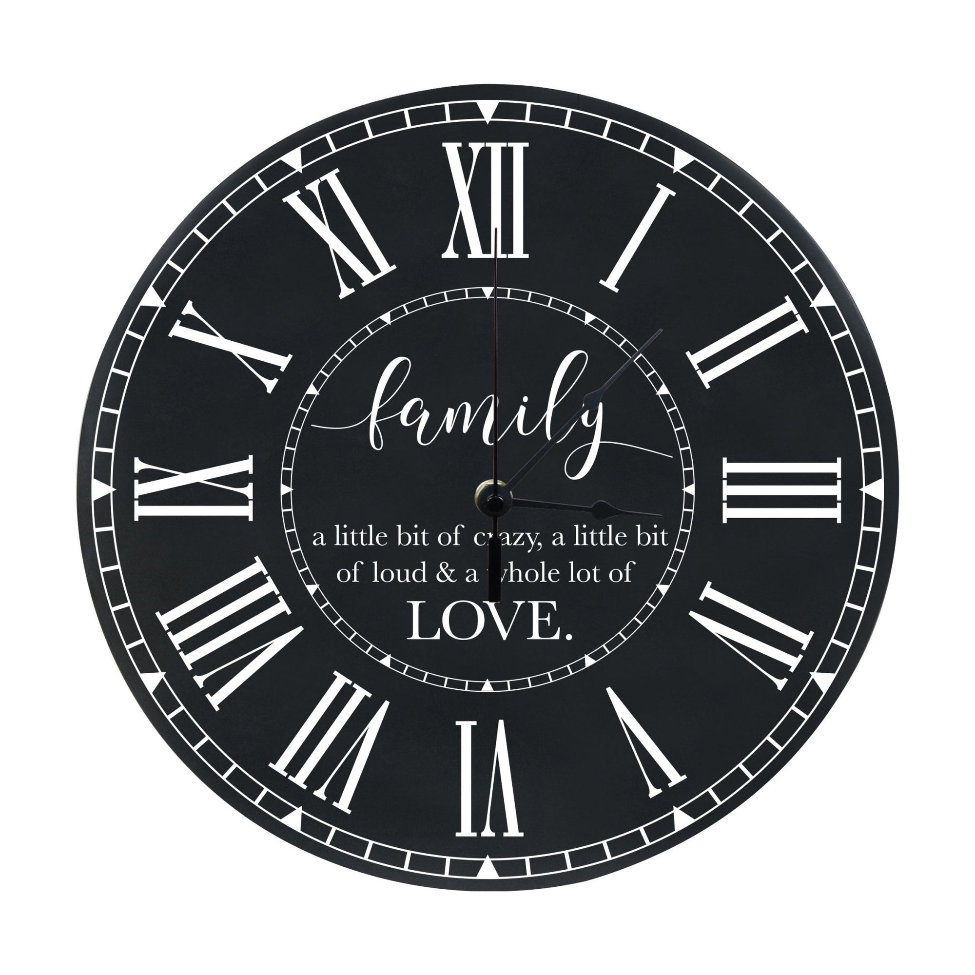 Everyday Home and Family Wooden Wall Clocks - Family A Little Bit - LifeSong Milestones