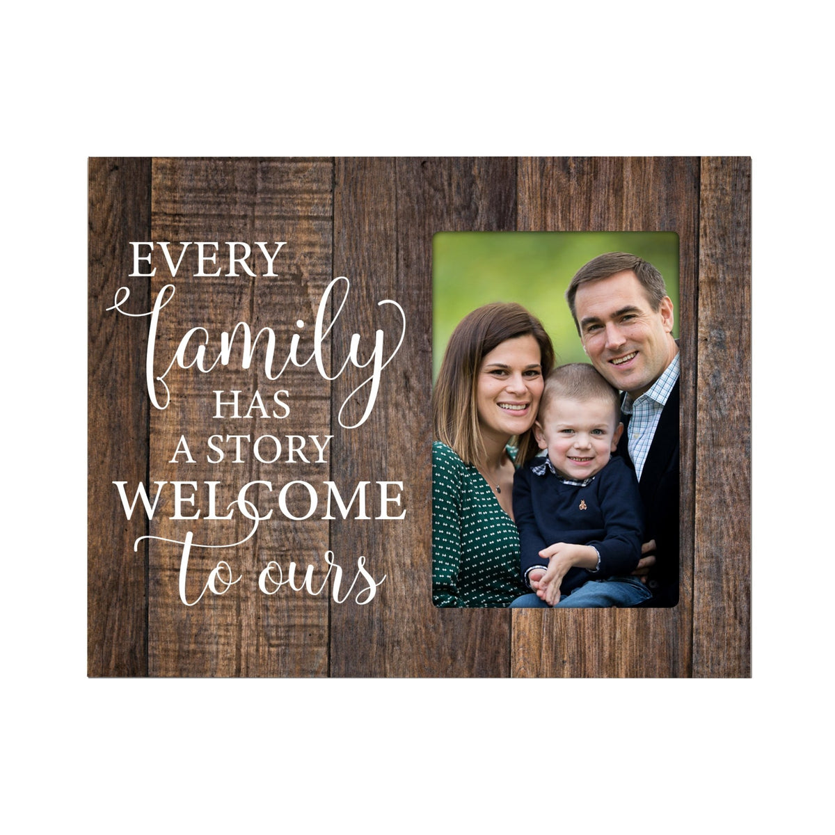 Everyday Inspirational Wooden 8x10 Picture Frame holds 4x6 Photo Every Family Has - LifeSong Milestones
