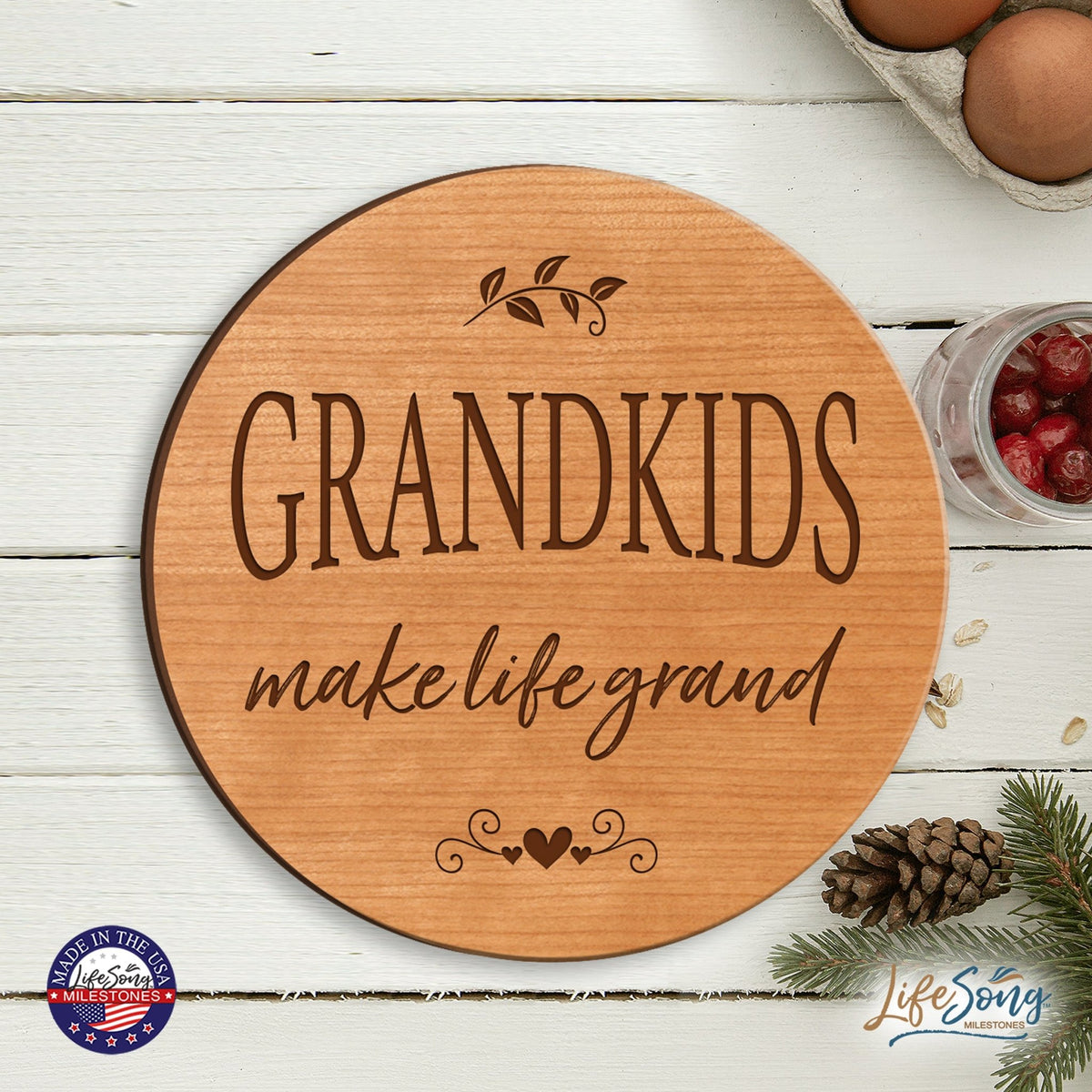 Everyday Lazy Susan 12x12 Grandkids - LifeSong Milestones