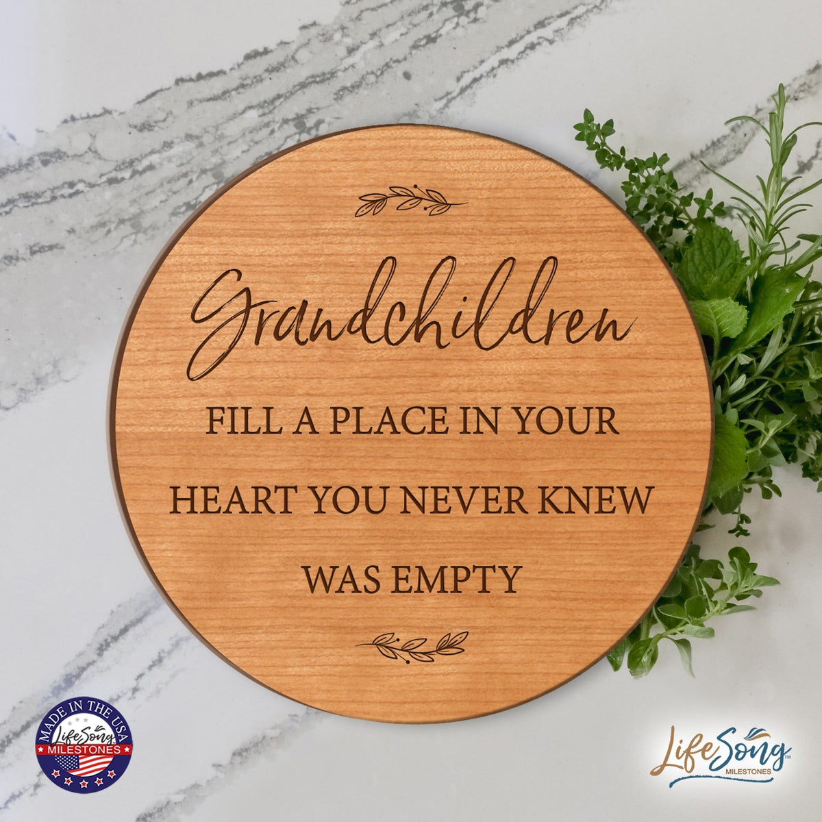 Everyday Lazy Susan 12x12 Grandkids - LifeSong Milestones