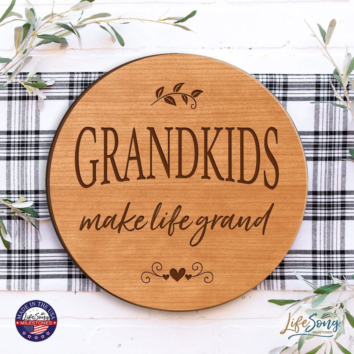 Everyday Lazy Susan 12x12 Grandkids - LifeSong Milestones