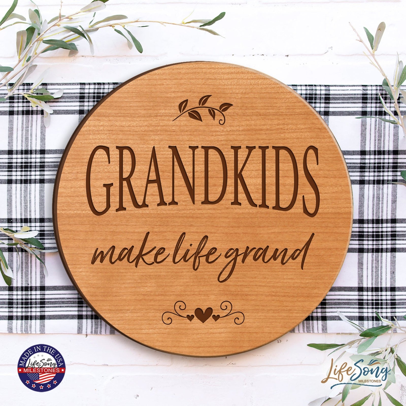 Everyday Lazy Susan 12x12 Grandkids - LifeSong Milestones