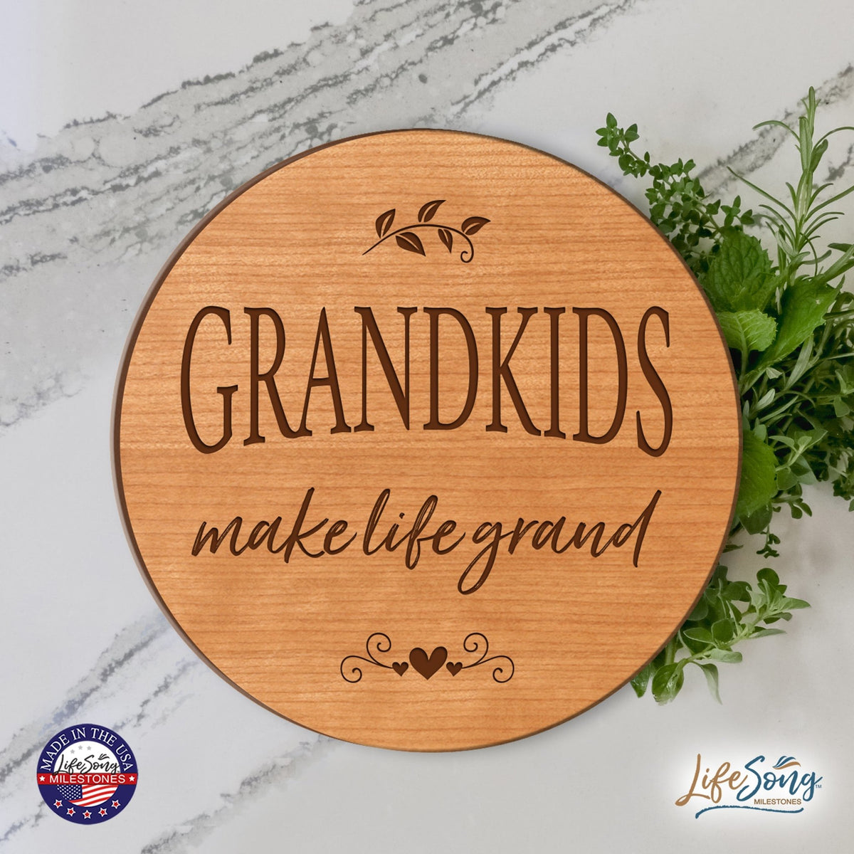 Everyday Lazy Susan 12x12 Grandkids - LifeSong Milestones