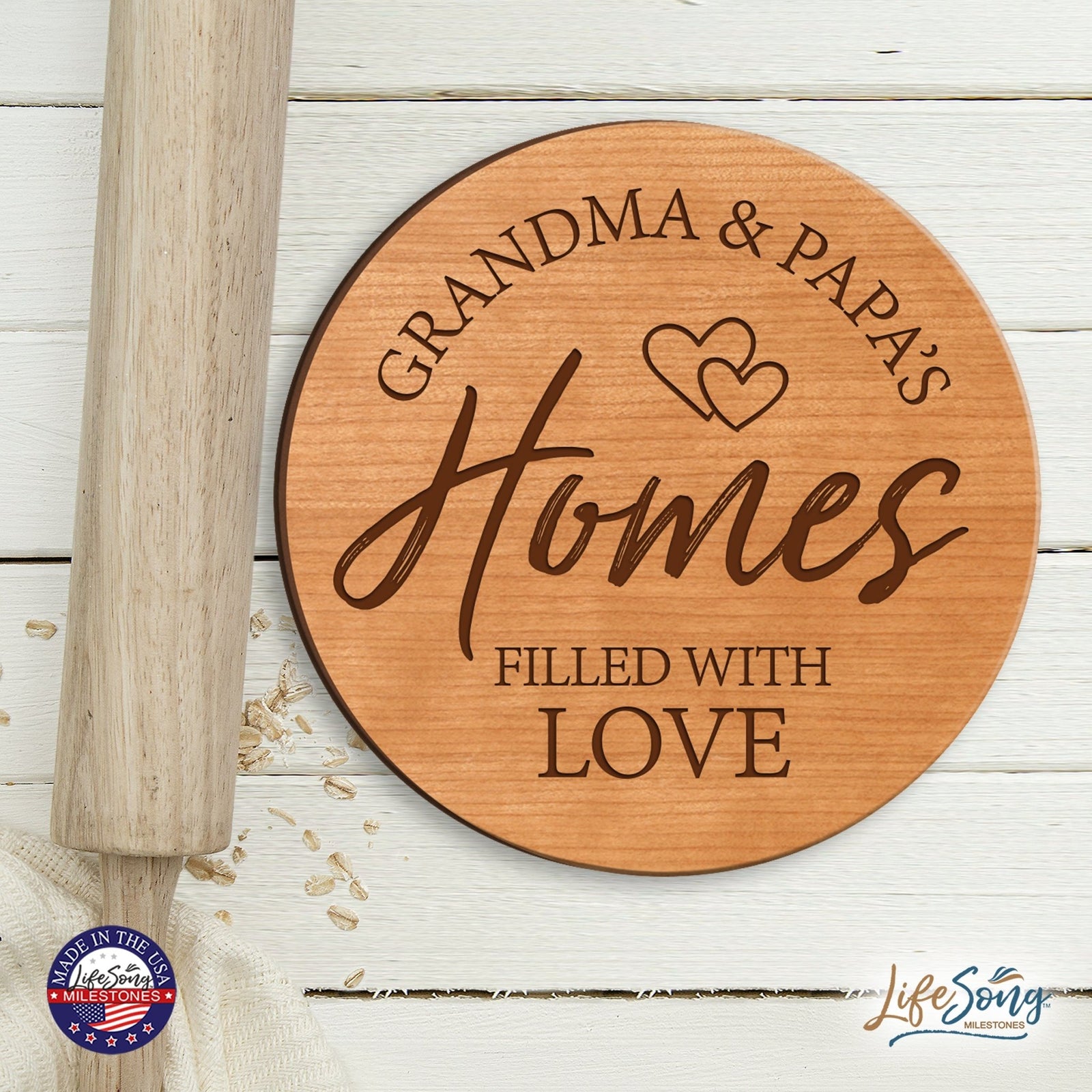 Everyday Lazy Susan 12x12 Grandparents - LifeSong Milestones