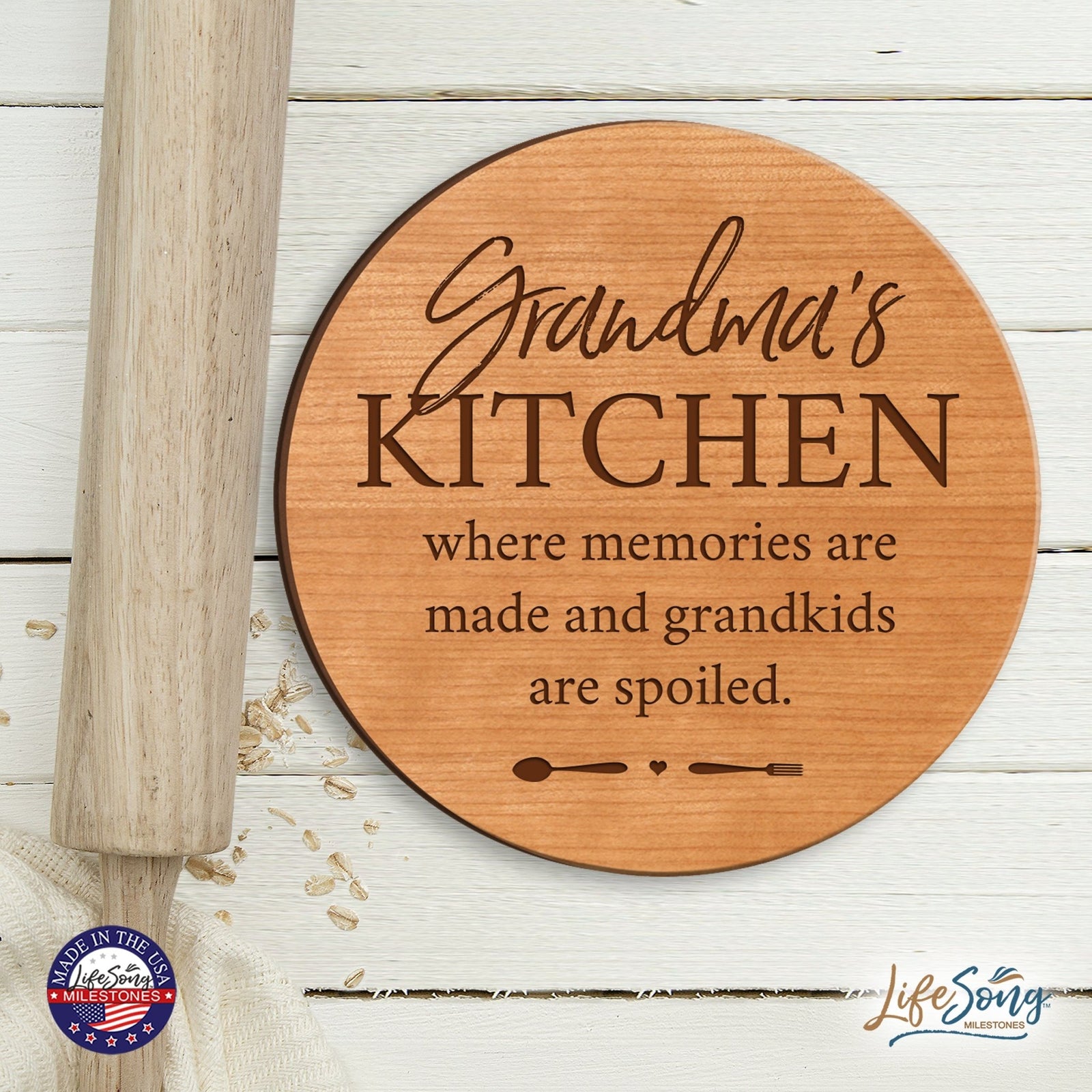 Everyday Lazy Susan 12x12 Grandparents - LifeSong Milestones