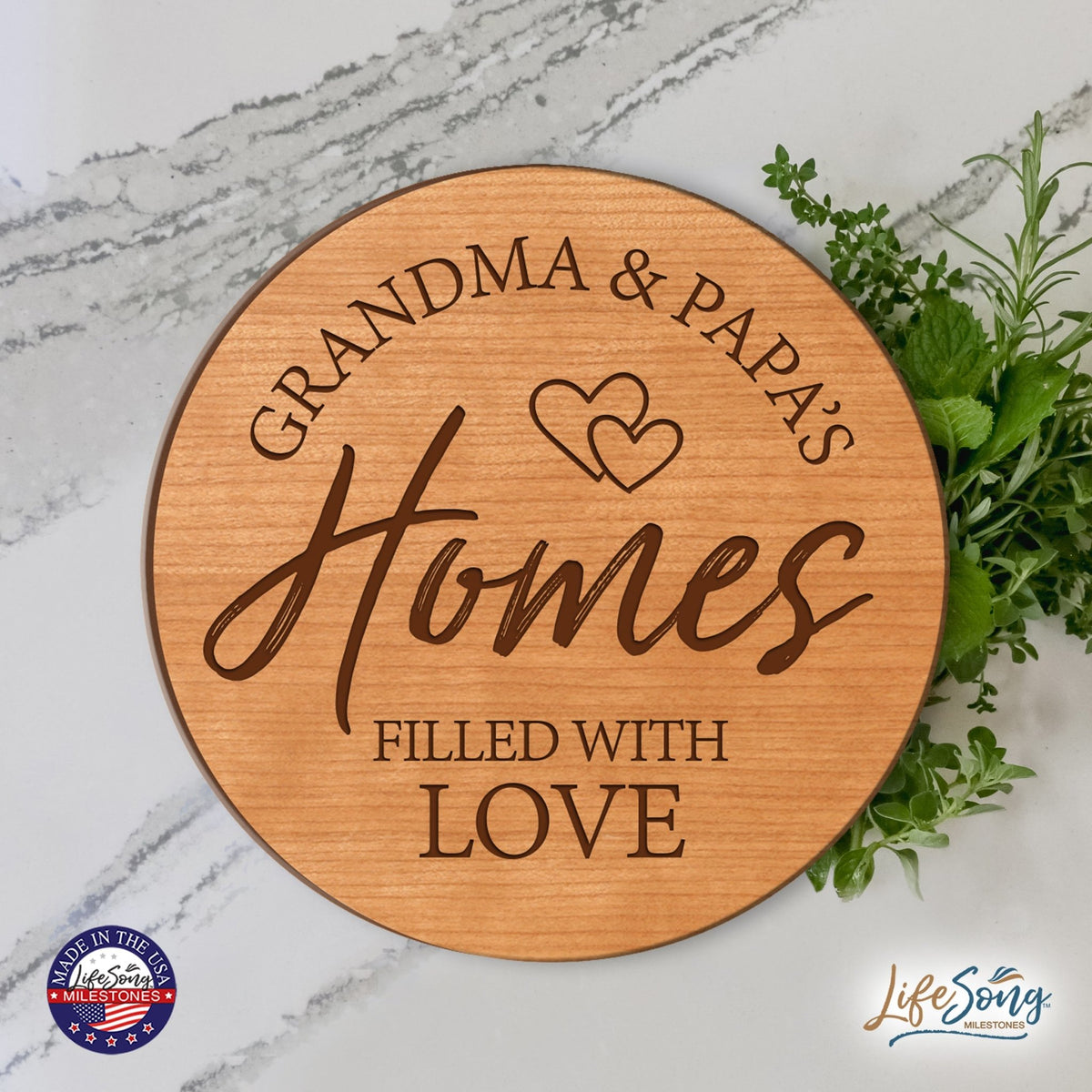 Everyday Lazy Susan 12x12 Grandparents - LifeSong Milestones