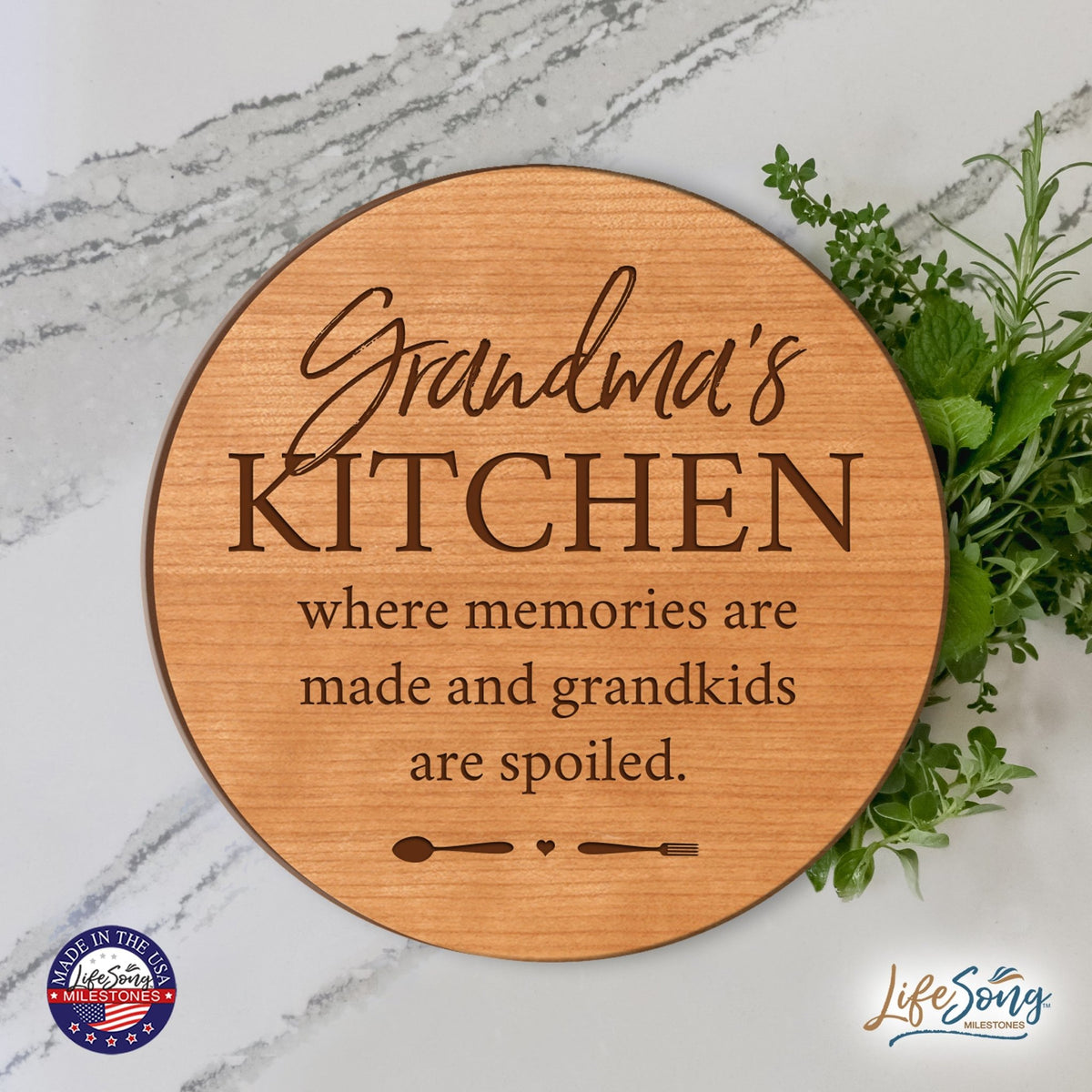 Everyday Lazy Susan 12x12 Grandparents - LifeSong Milestones