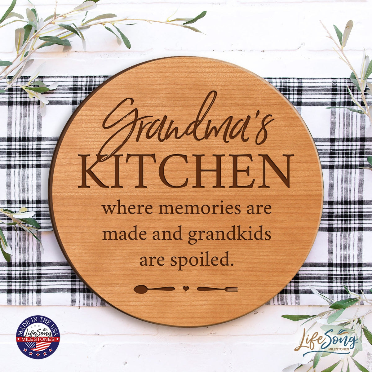 Everyday Lazy Susan 12x12 Grandparents - LifeSong Milestones