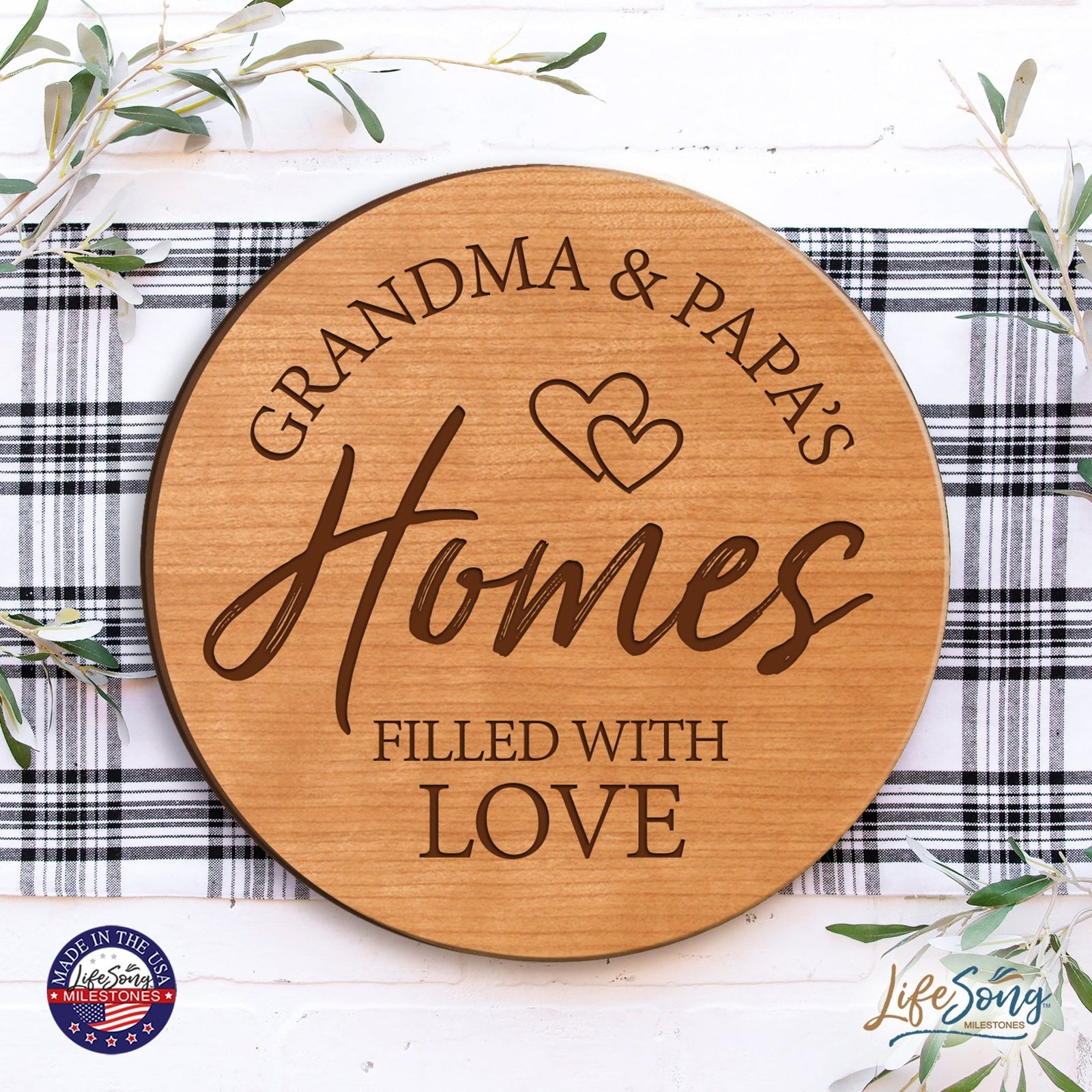 Everyday Lazy Susan 12x12 Grandparents - LifeSong Milestones