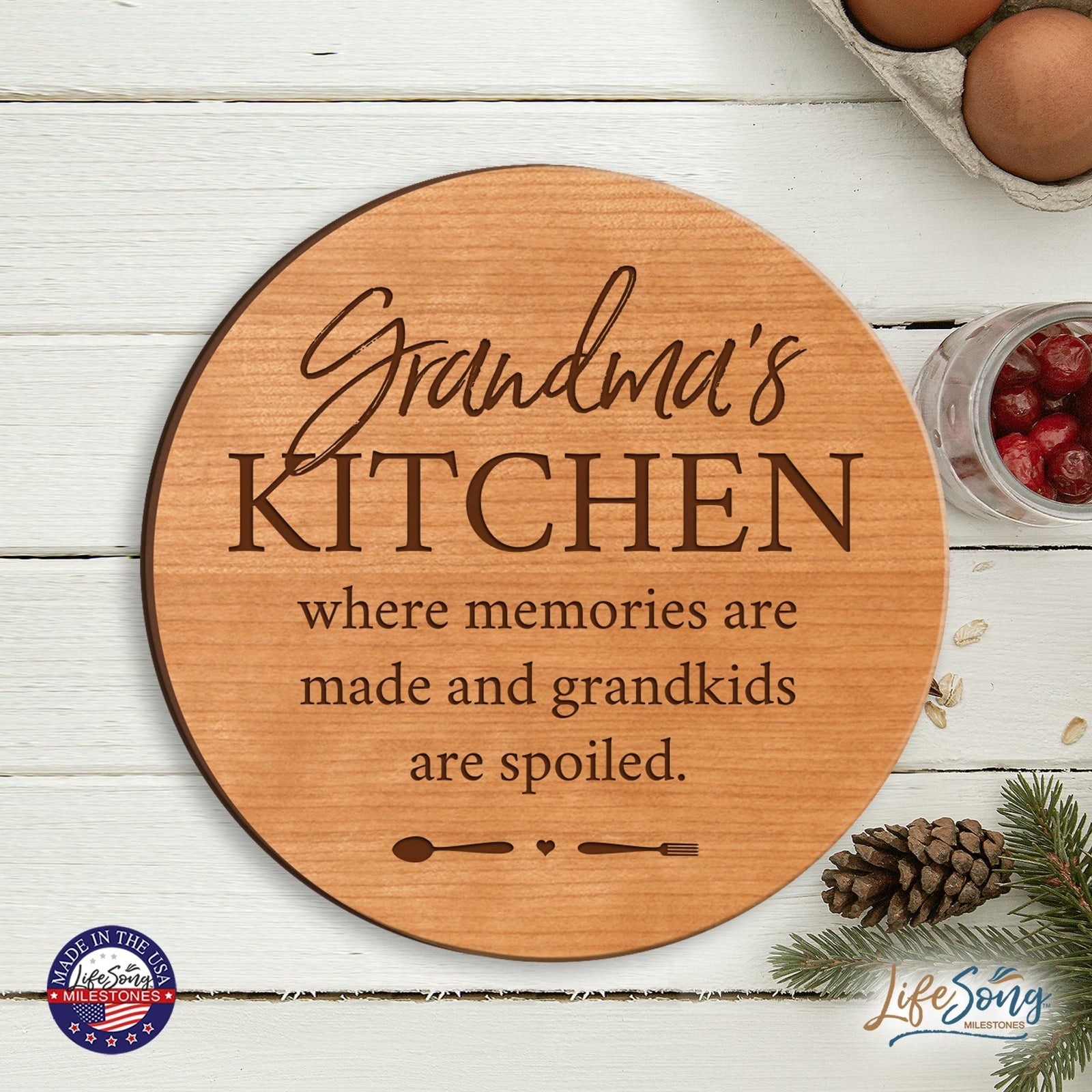 Everyday Lazy Susan 12x12 Grandparents - LifeSong Milestones