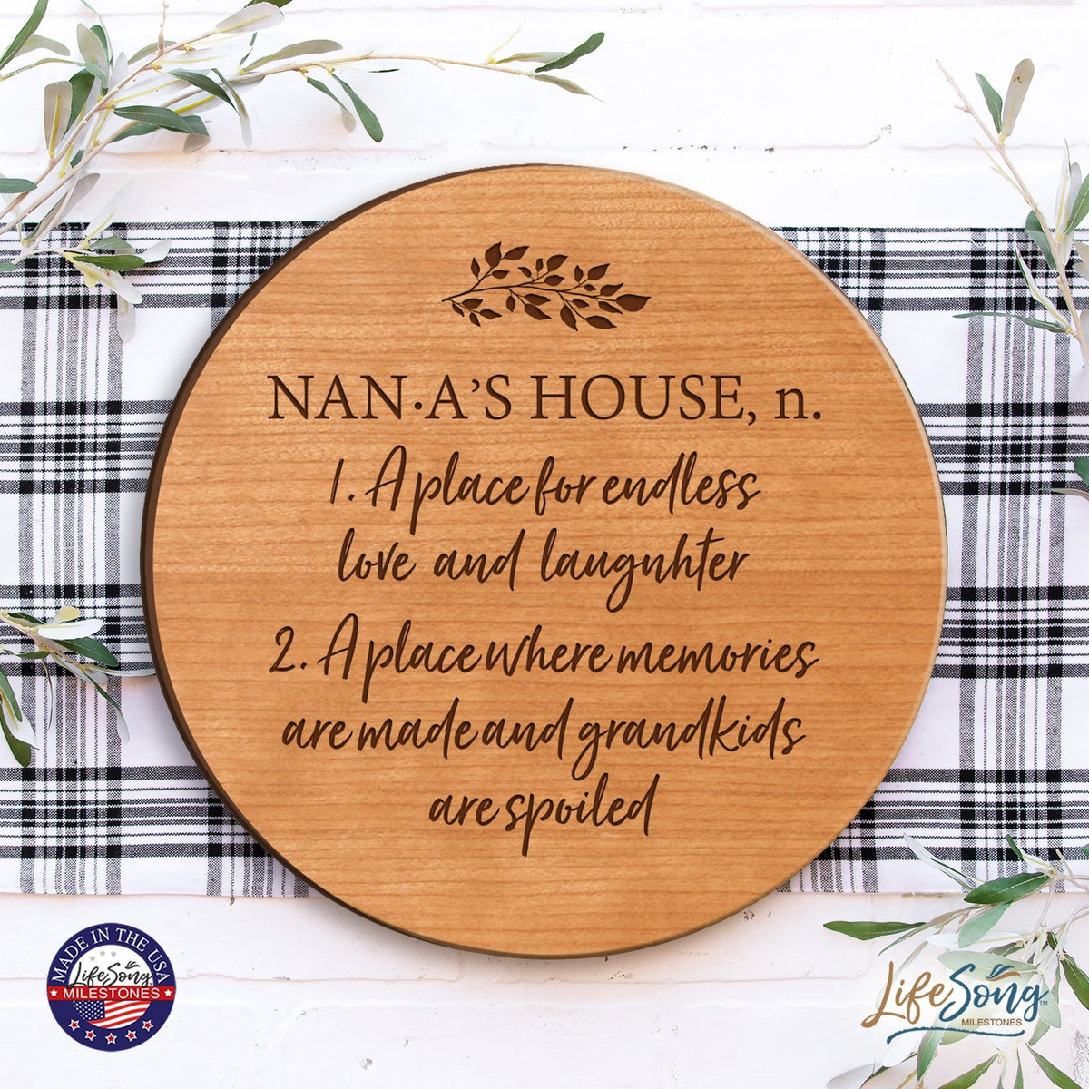 Everyday Lazy Susan 12x12 Nana's House - LifeSong Milestones