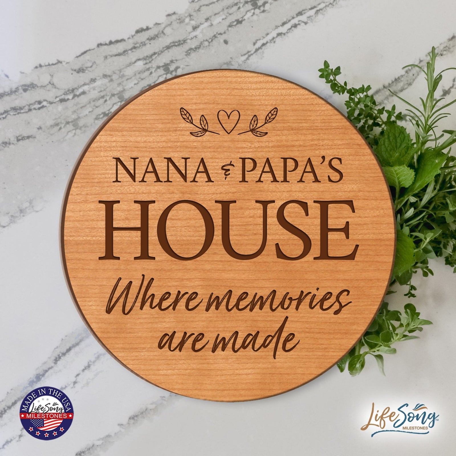 Everyday Lazy Susan 12x12 Nana's House - LifeSong Milestones