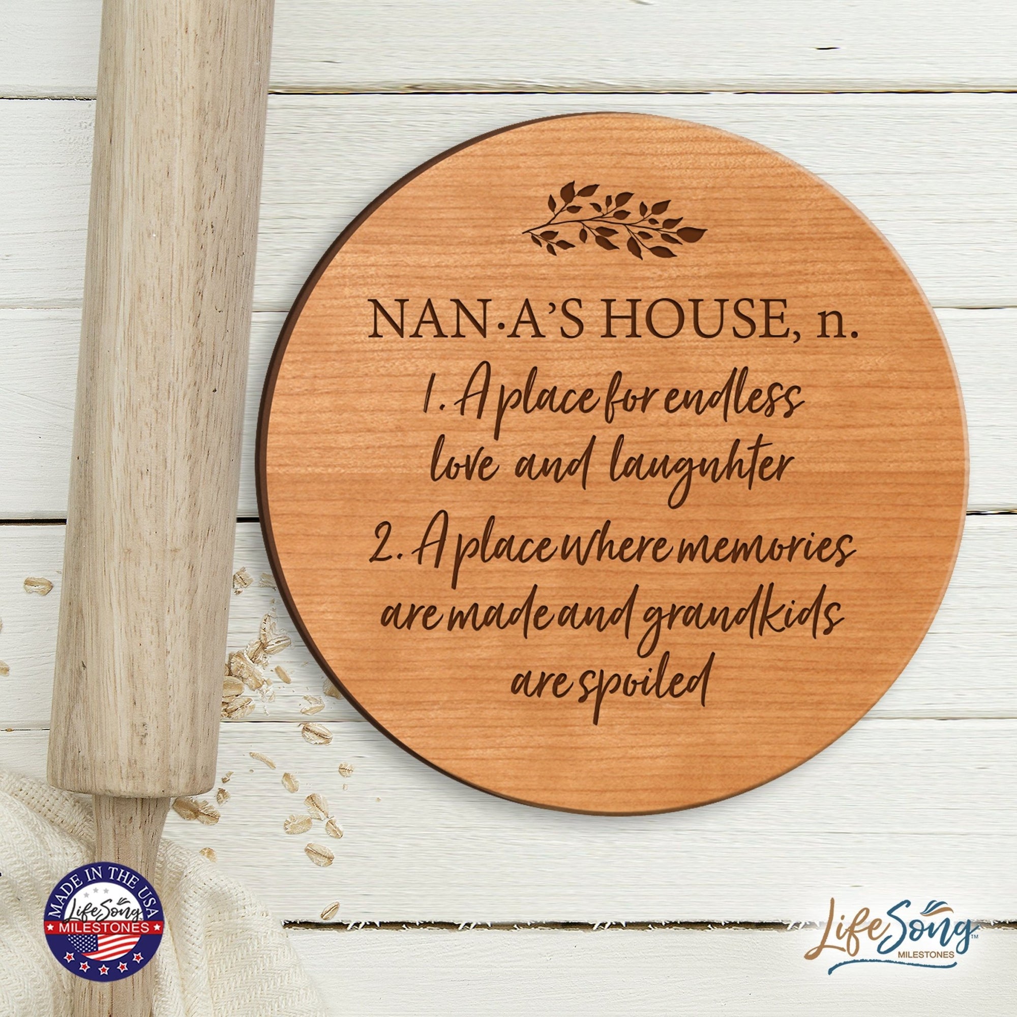 Everyday Lazy Susan 12x12 Nana's House - LifeSong Milestones