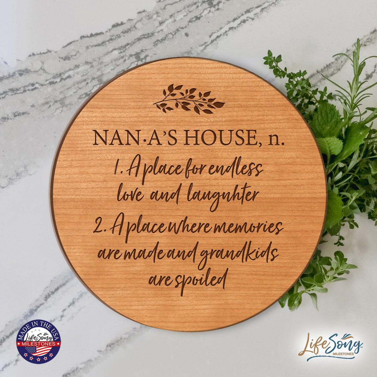 Everyday Lazy Susan 12x12 Nana's House - LifeSong Milestones