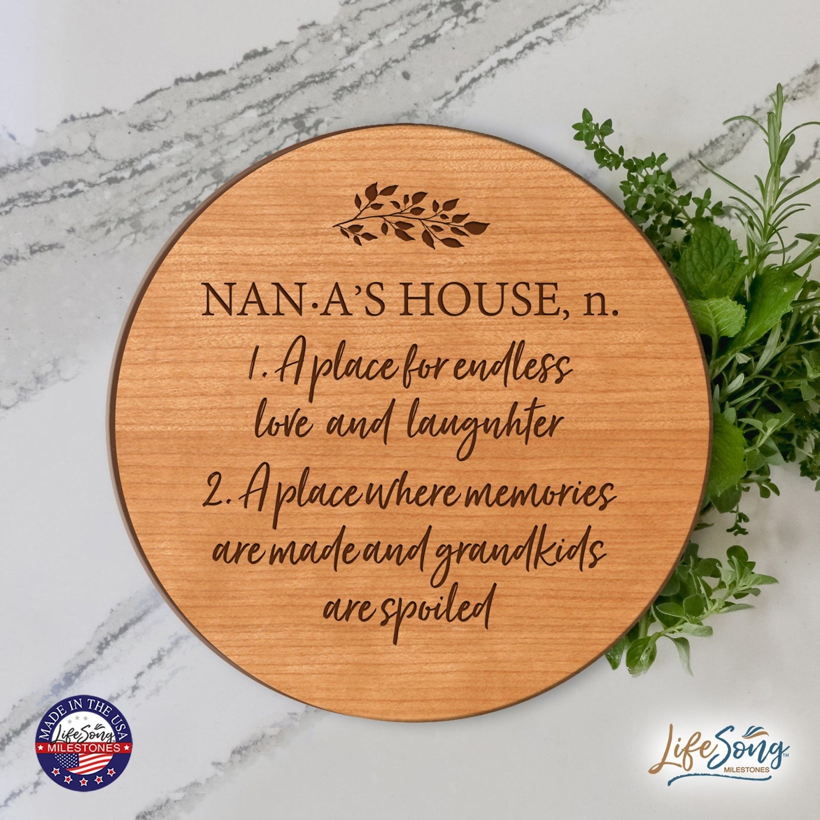 Everyday Lazy Susan 12x12 Nana's House - LifeSong Milestones