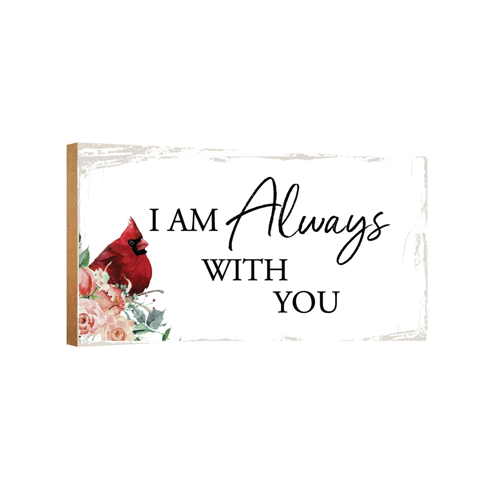 Memorial gifts for the loss of a loved one: A meaningful wooden plaque with a cardinal motif.