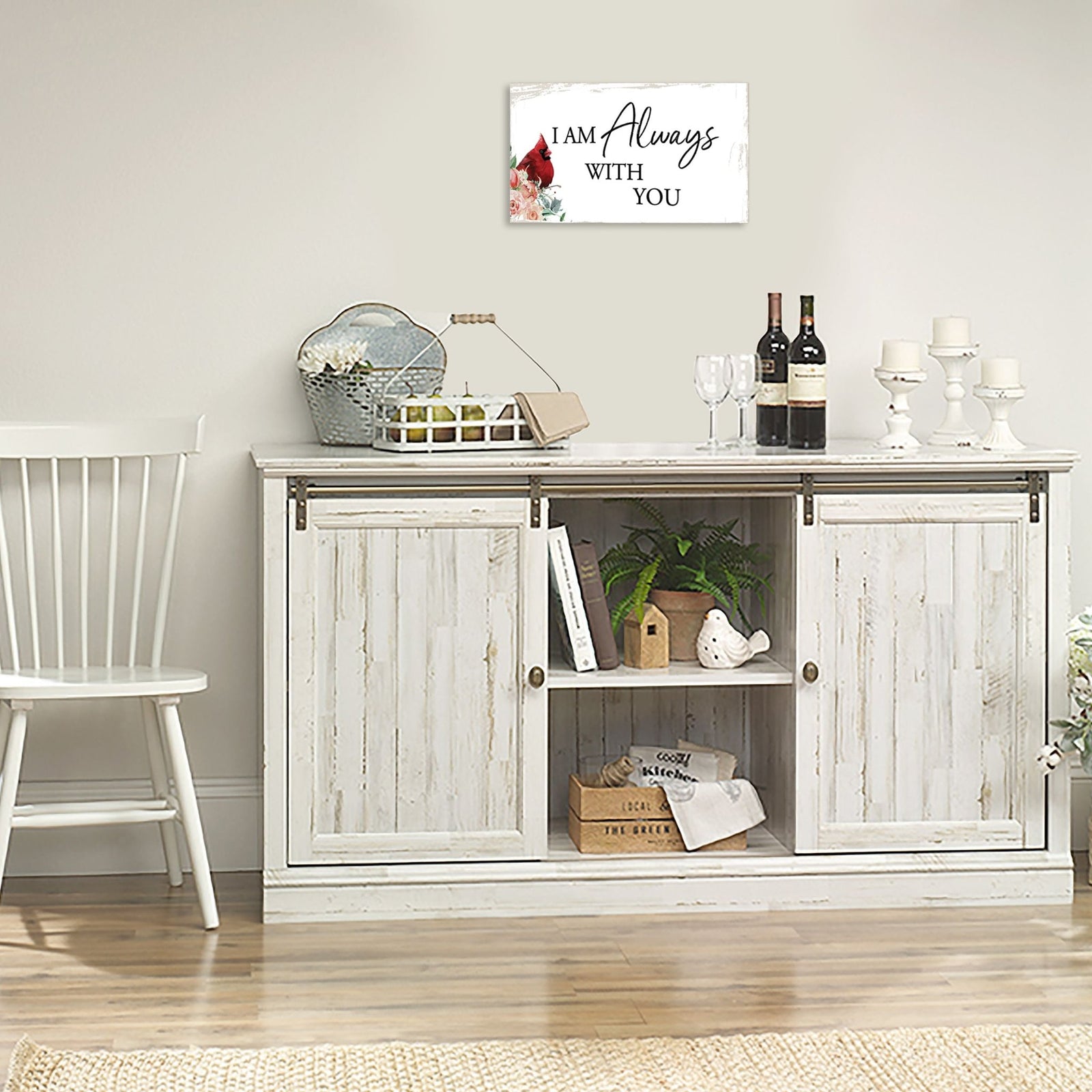 A wooden memorial wall plaque with a heartfelt design.