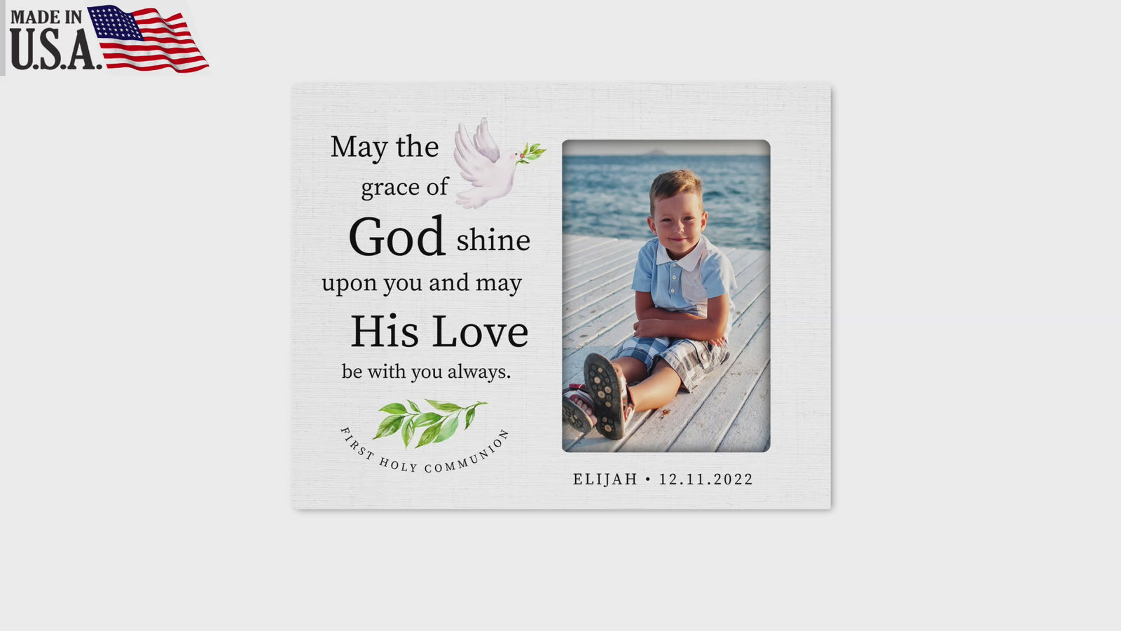 Personalized First Holy Communion Wooden Picture Frame