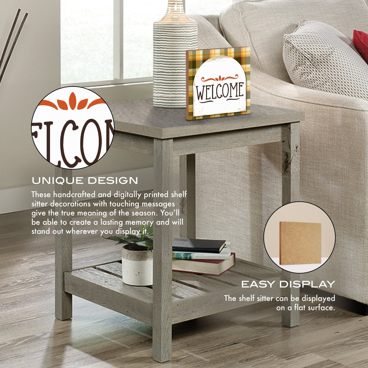 Fall Themed Unique Shelf Décor and Tabletop Signs - LifeSong Milestones