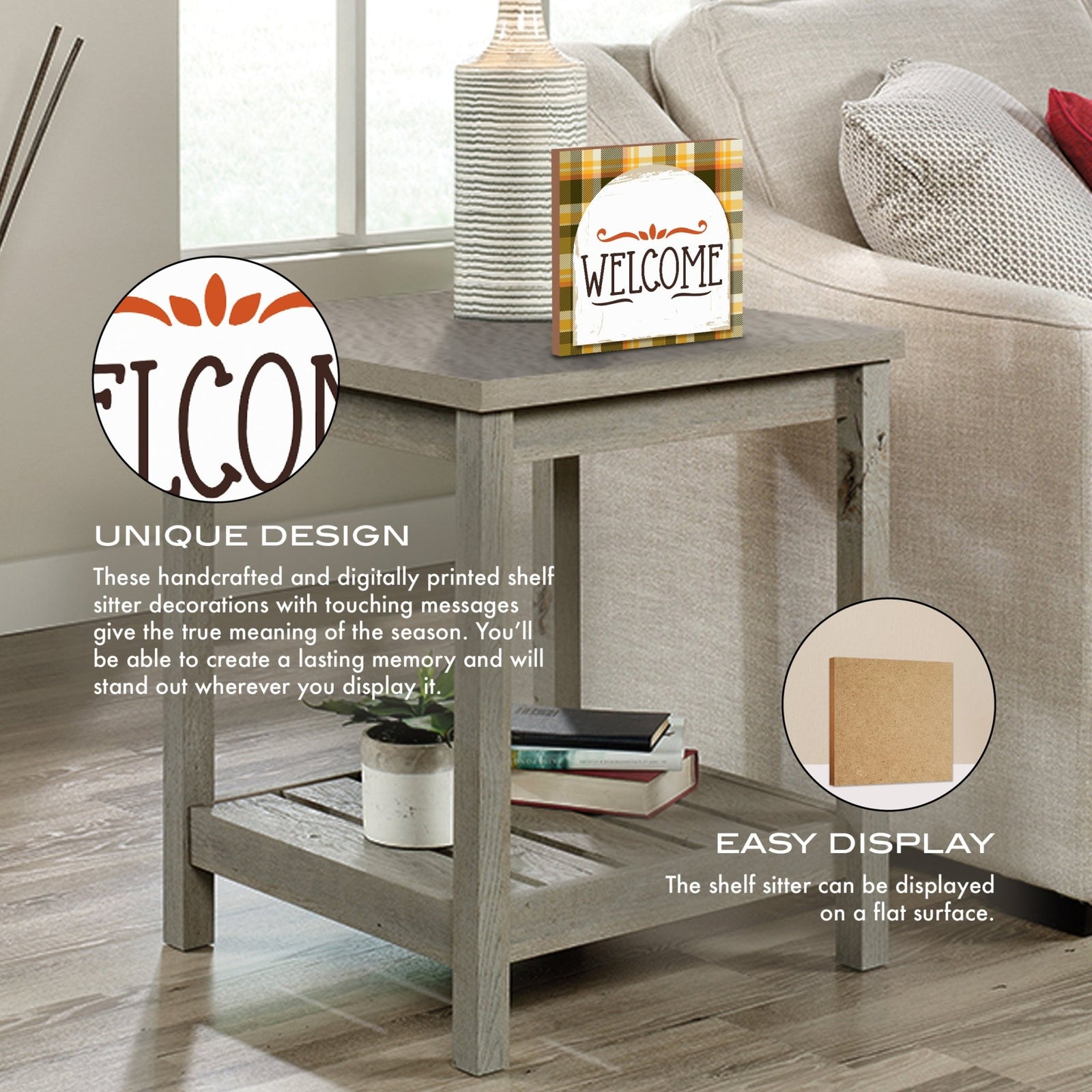 Fall Themed Unique Shelf Décor and Tabletop Signs - LifeSong Milestones