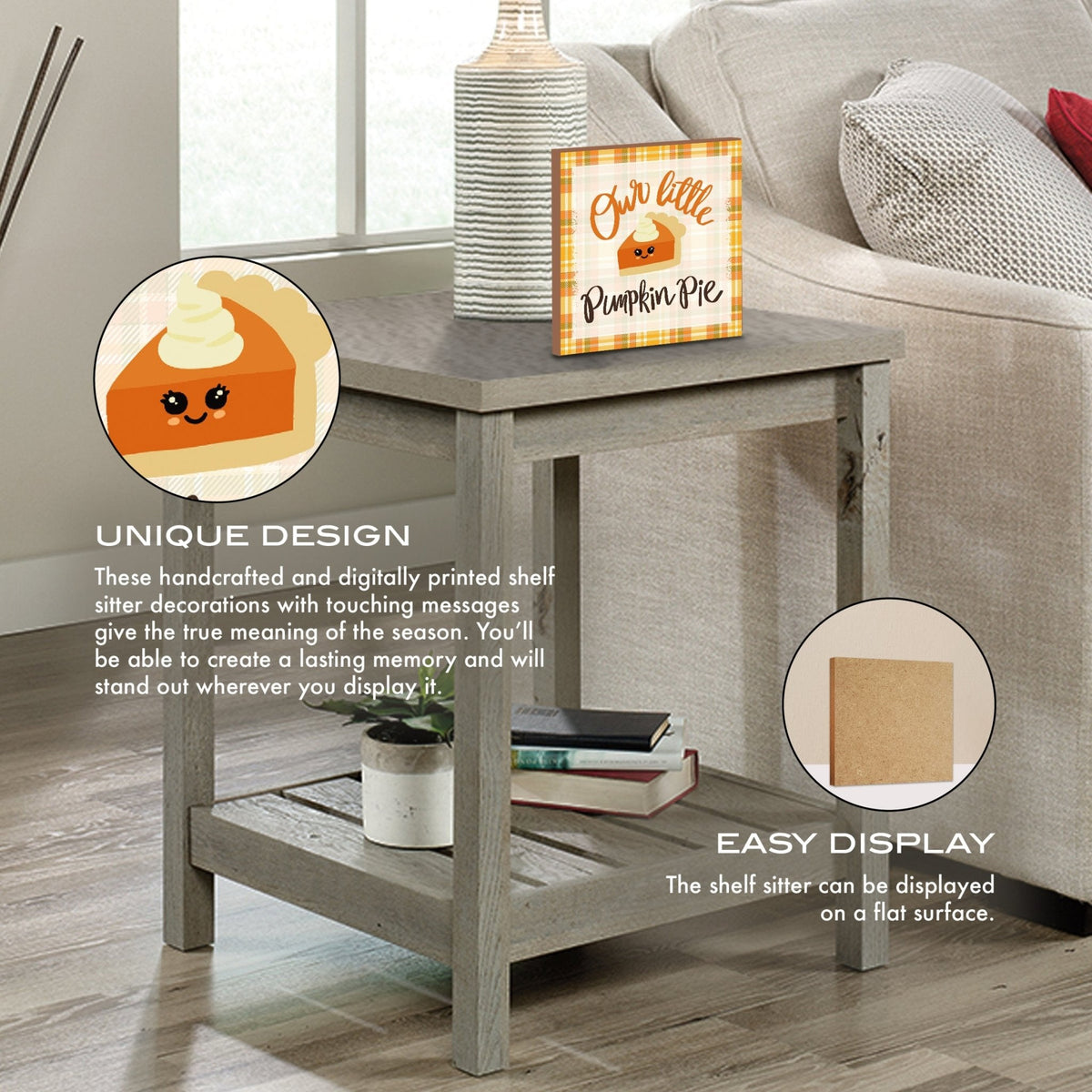Fall Themed Unique Shelf Décor and Tabletop Signs - LifeSong Milestones