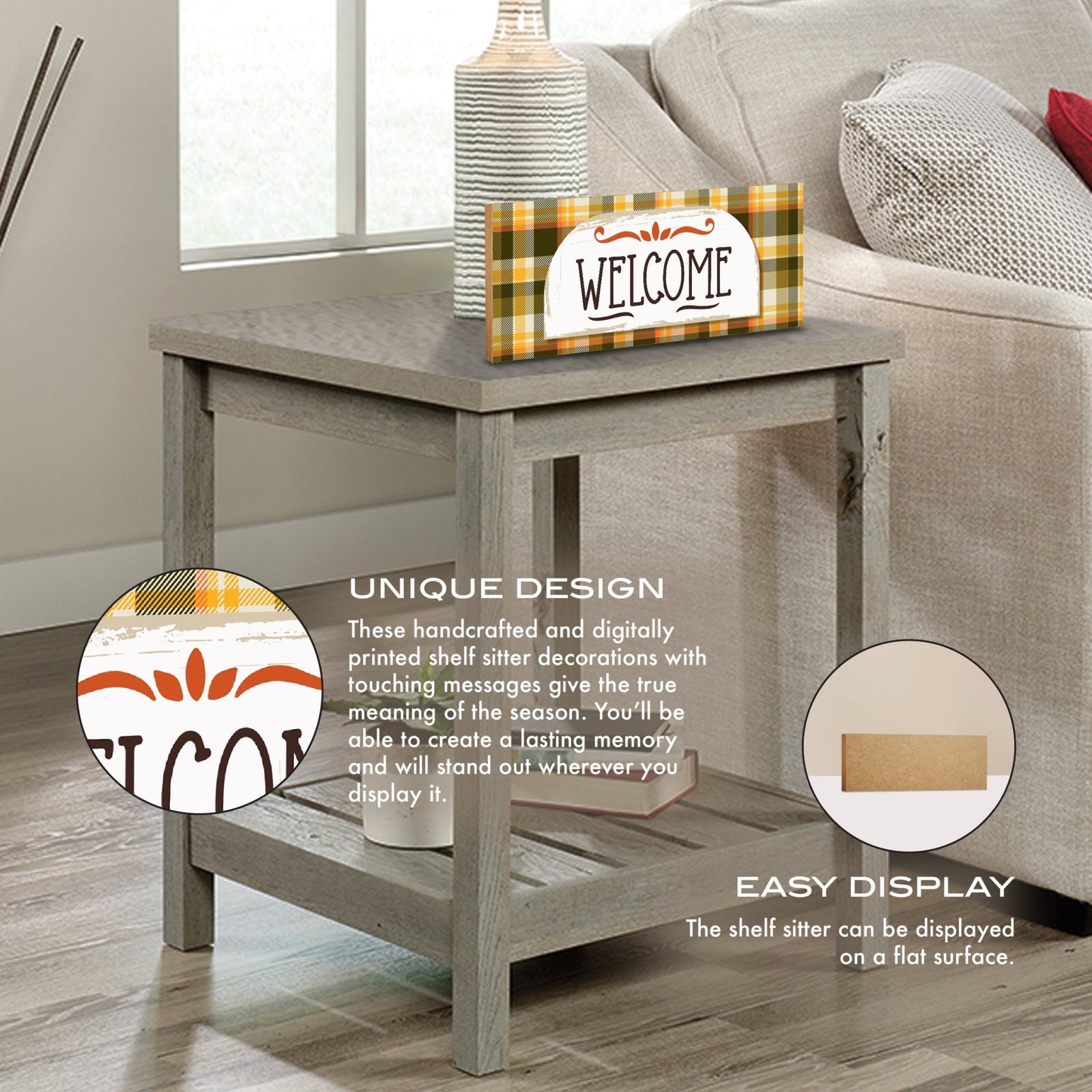 Fall Themed Unique Shelf Décor and Tabletop Signs for Home Decor - LifeSong Milestones