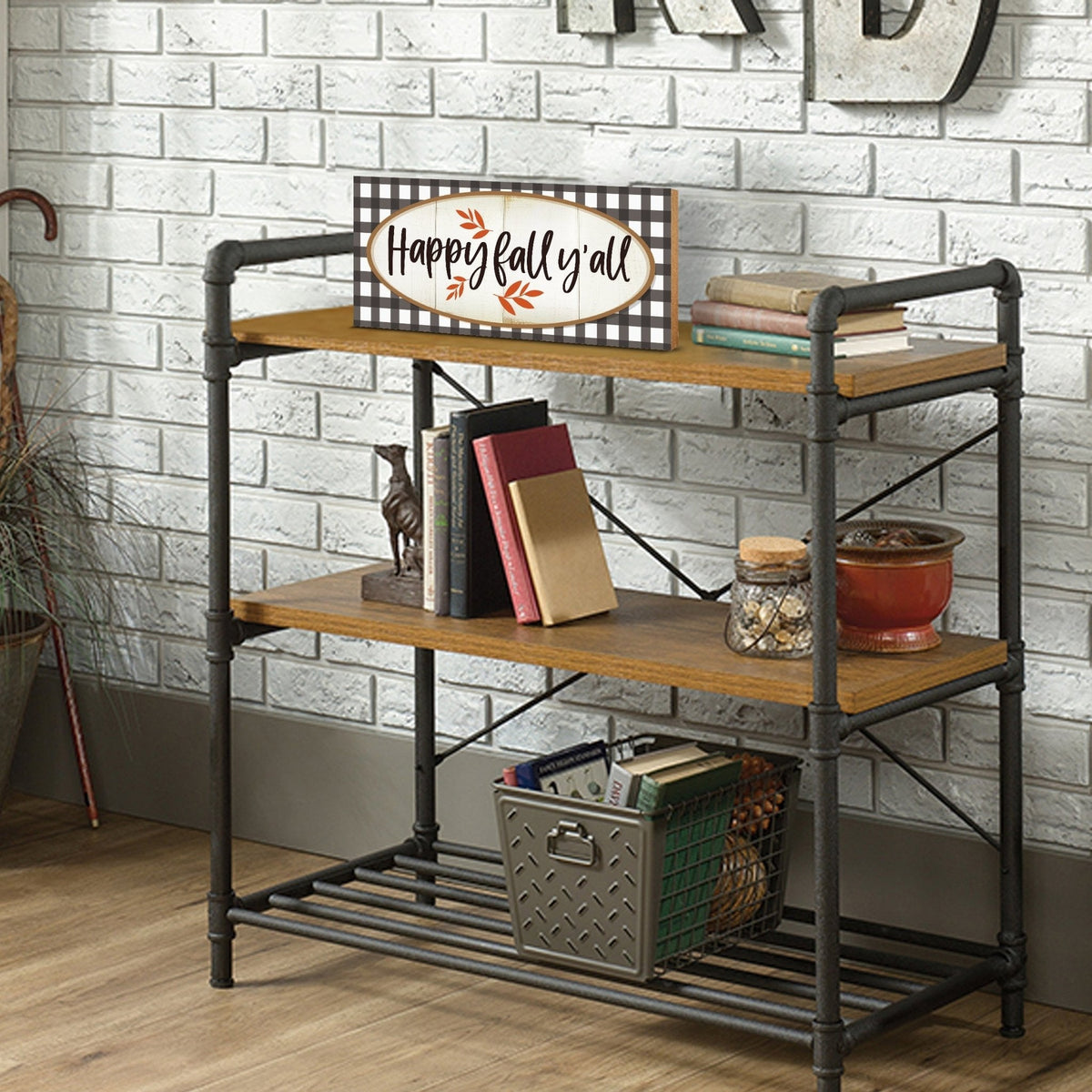 Fall Themed Unique Shelf Décor and Tabletop Signs for Home Decor - Happy Fall Y’all - LifeSong Milestones